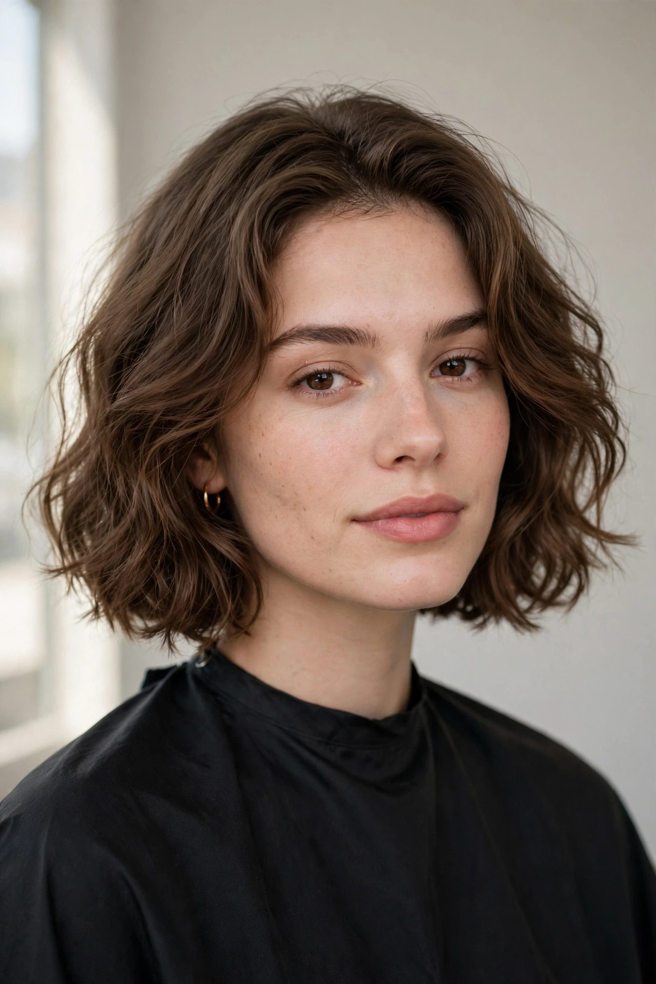 Wavy 90s bob with soft loose waves and movement