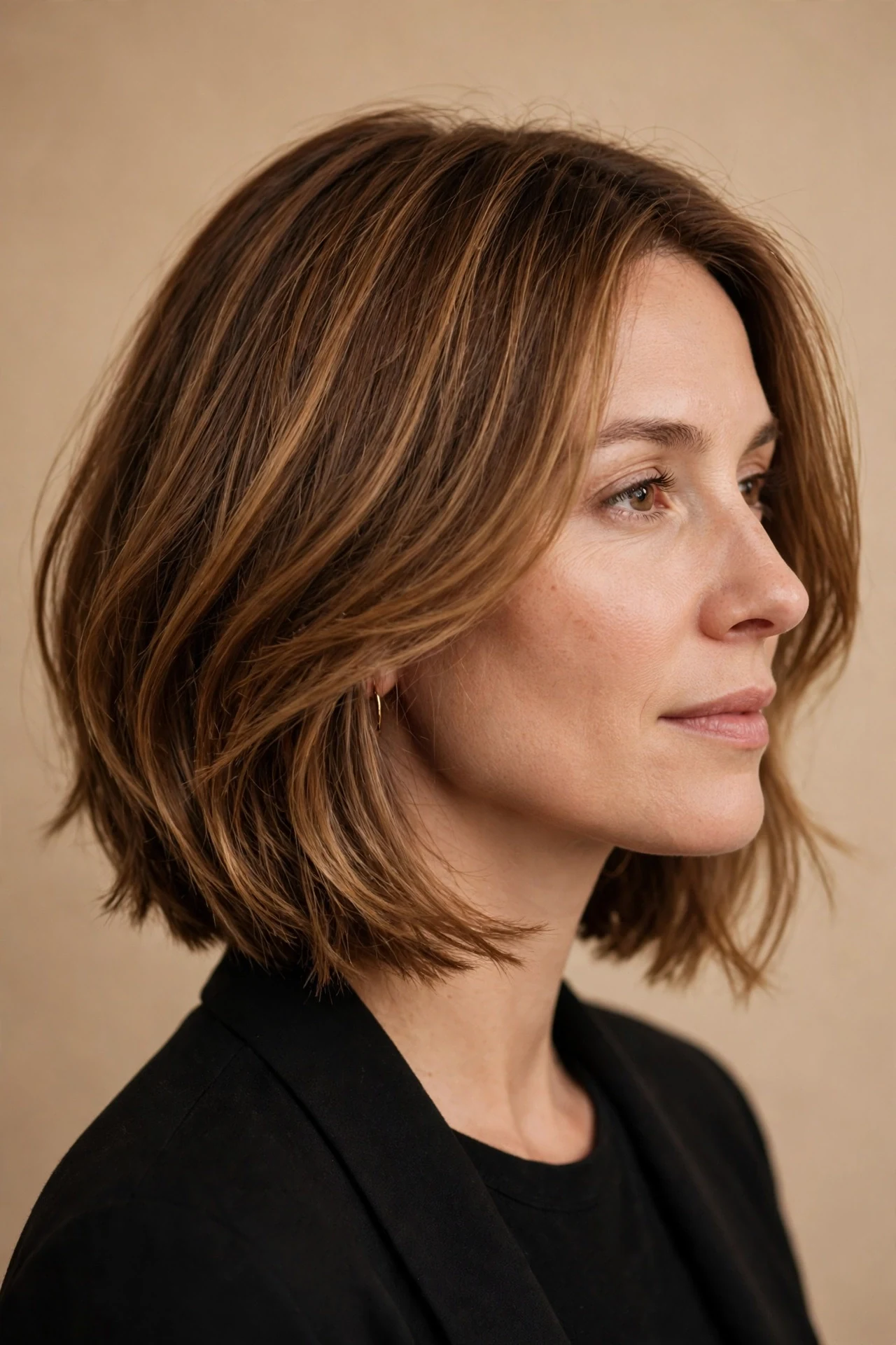 Layered A-line lob with soft movement