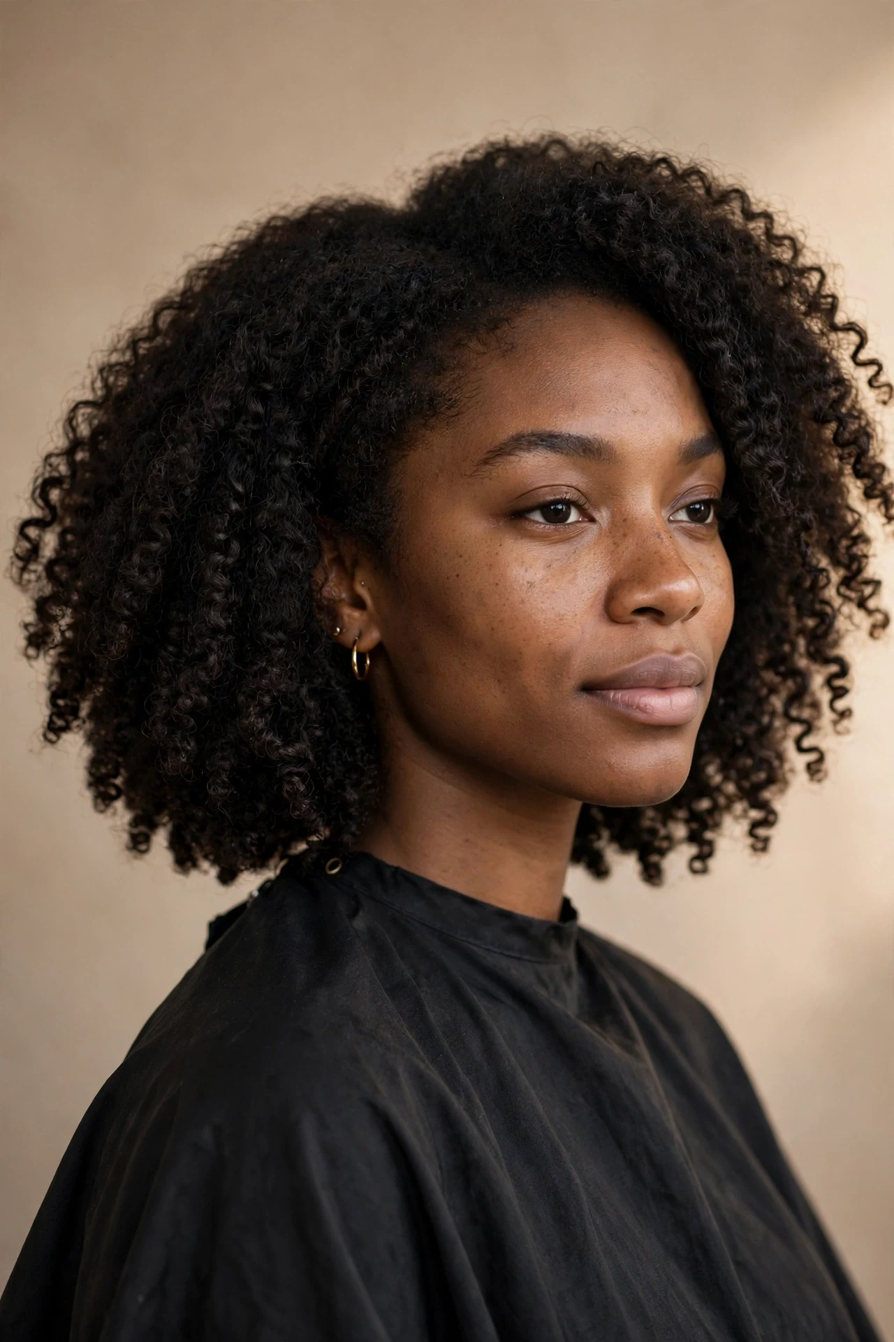 A-line lob for natural curls with volume