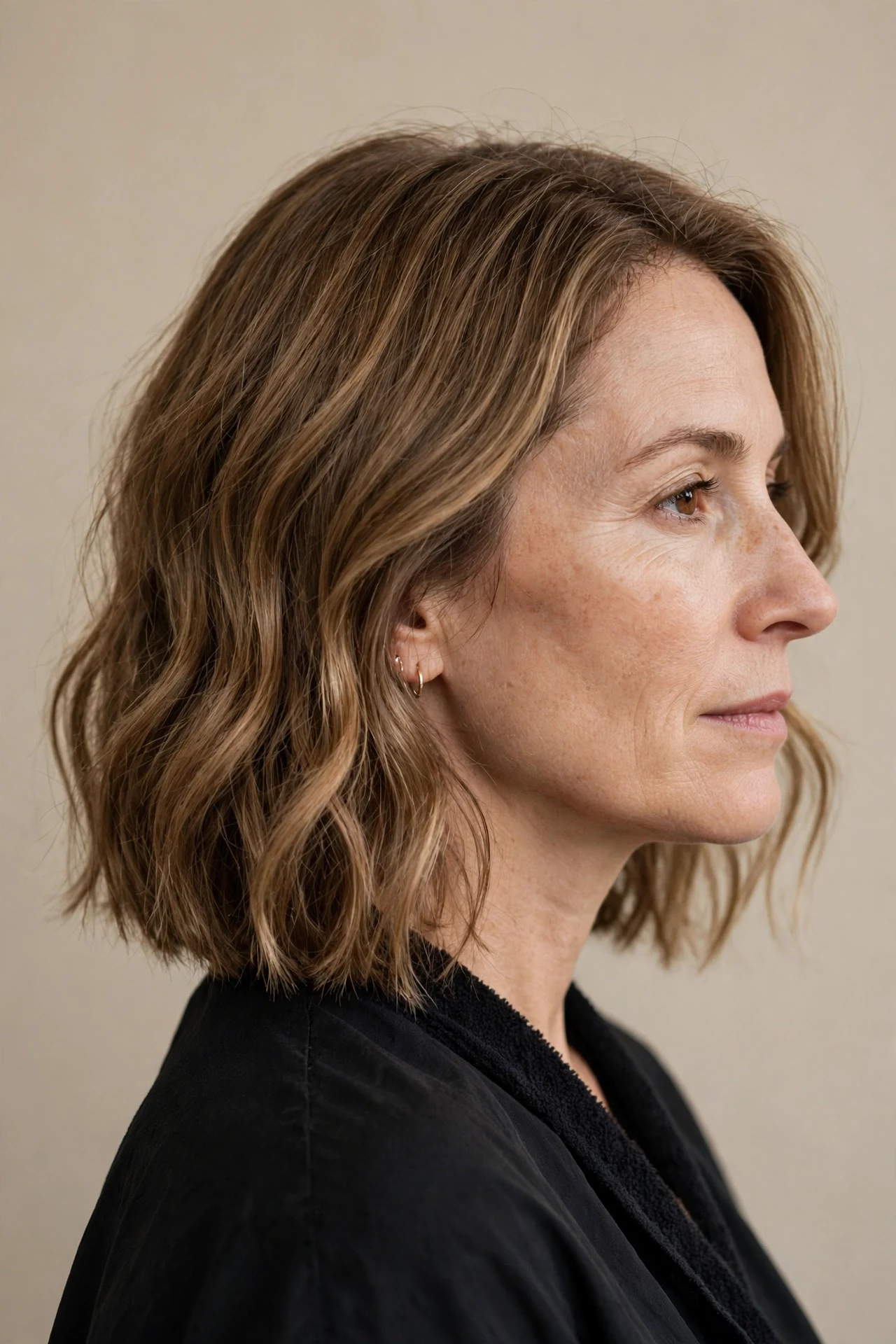 Subtle A-line lob with a gentle angled slope