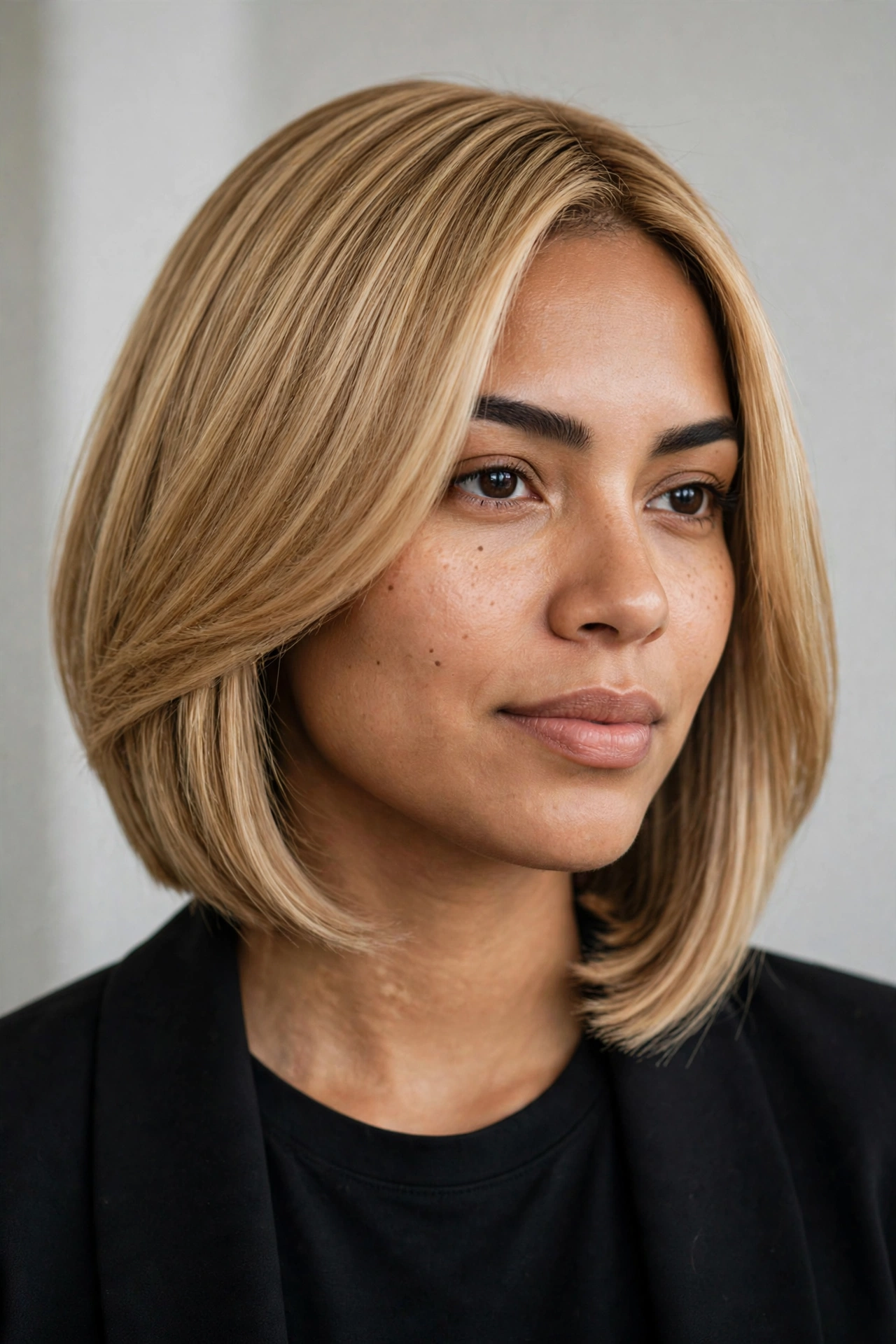 angled long bob haircut
