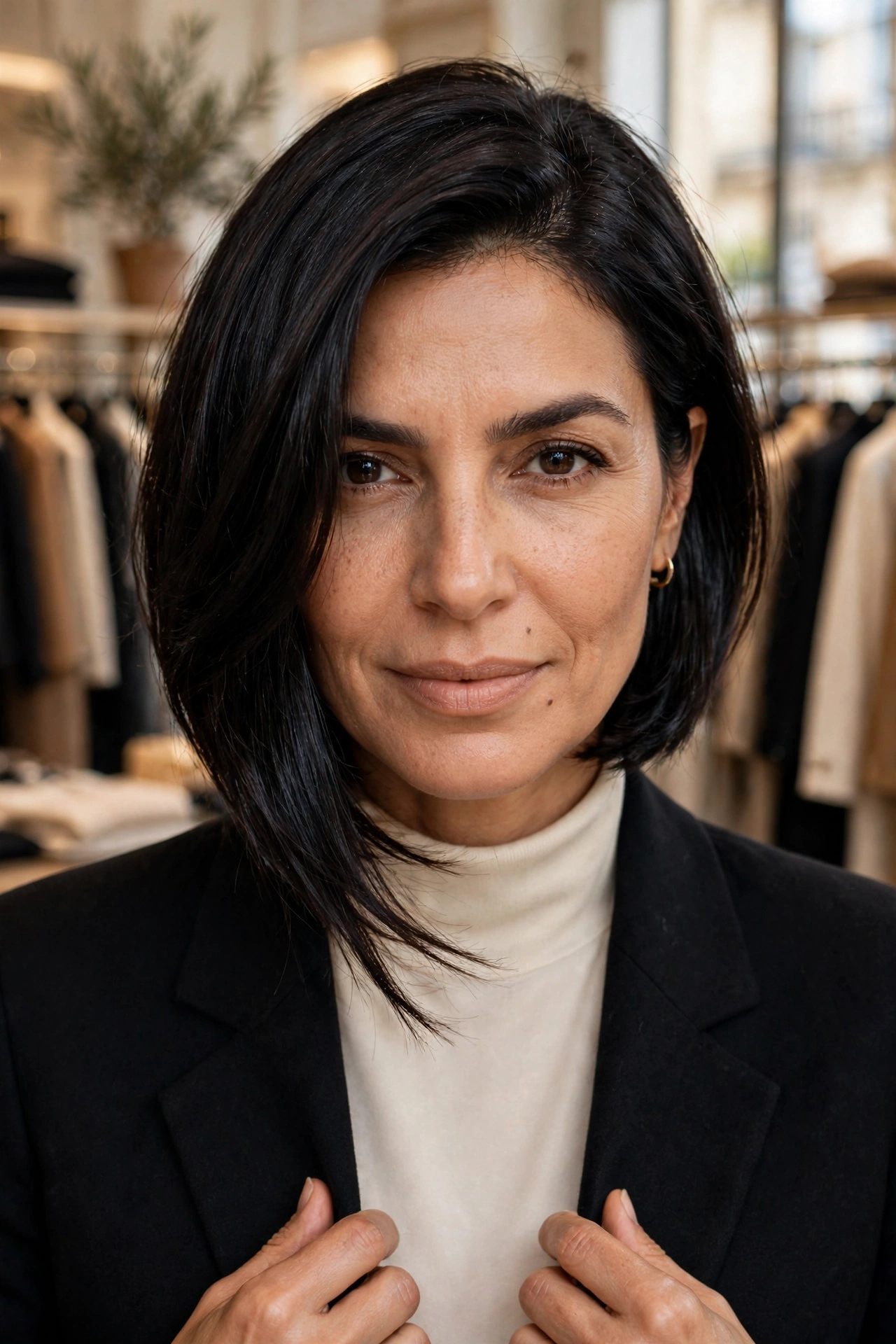 asymmetrical french bob haircut