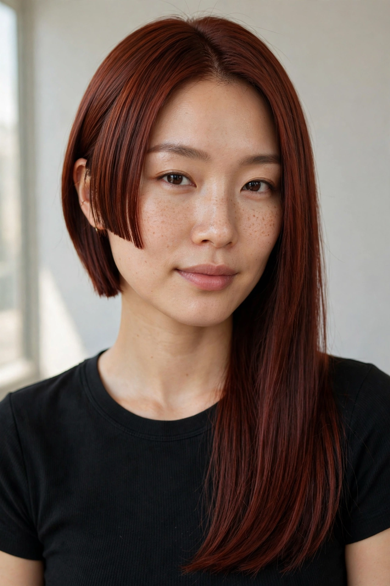 asymmetrical long bob haircut