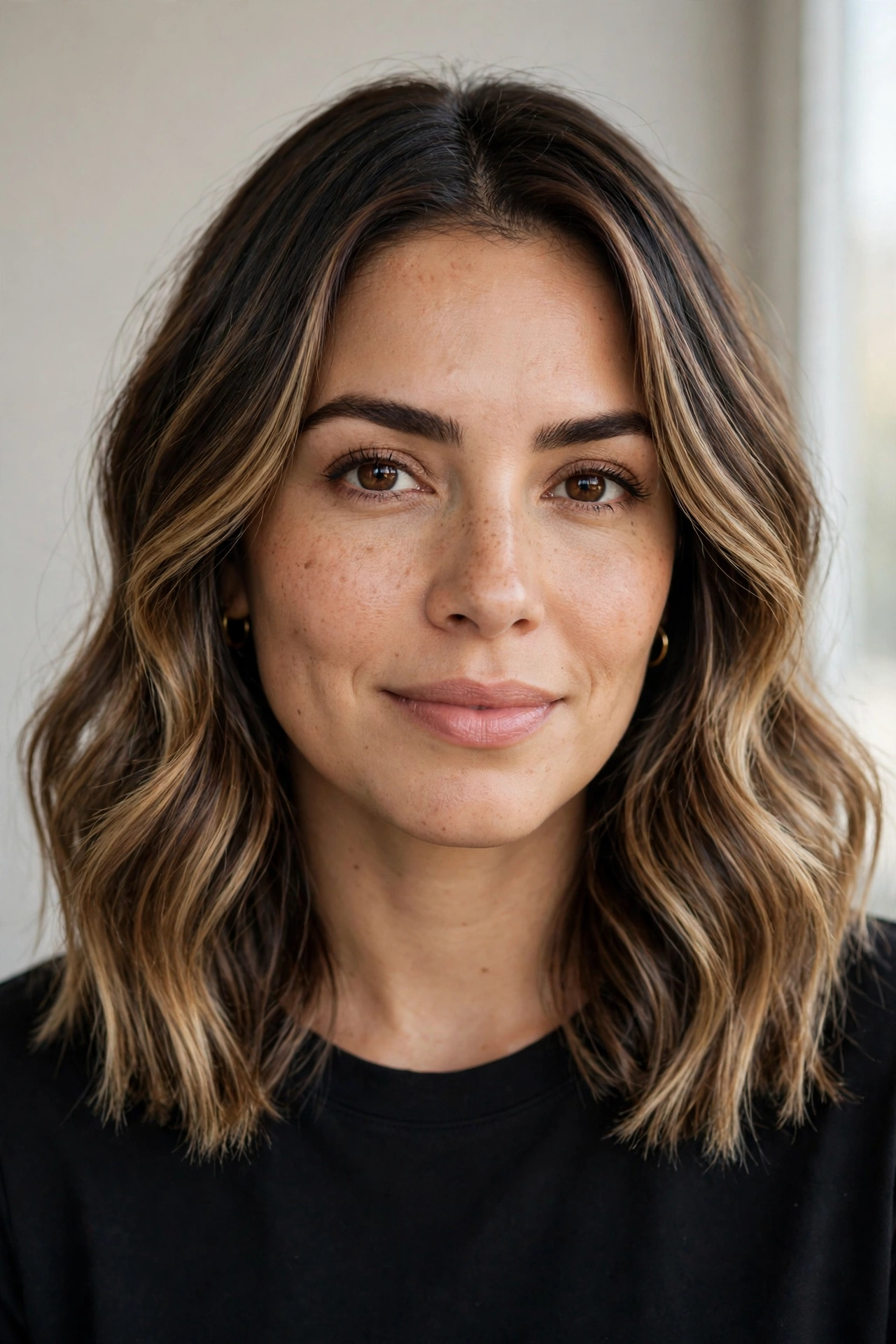balayage long bob haircut