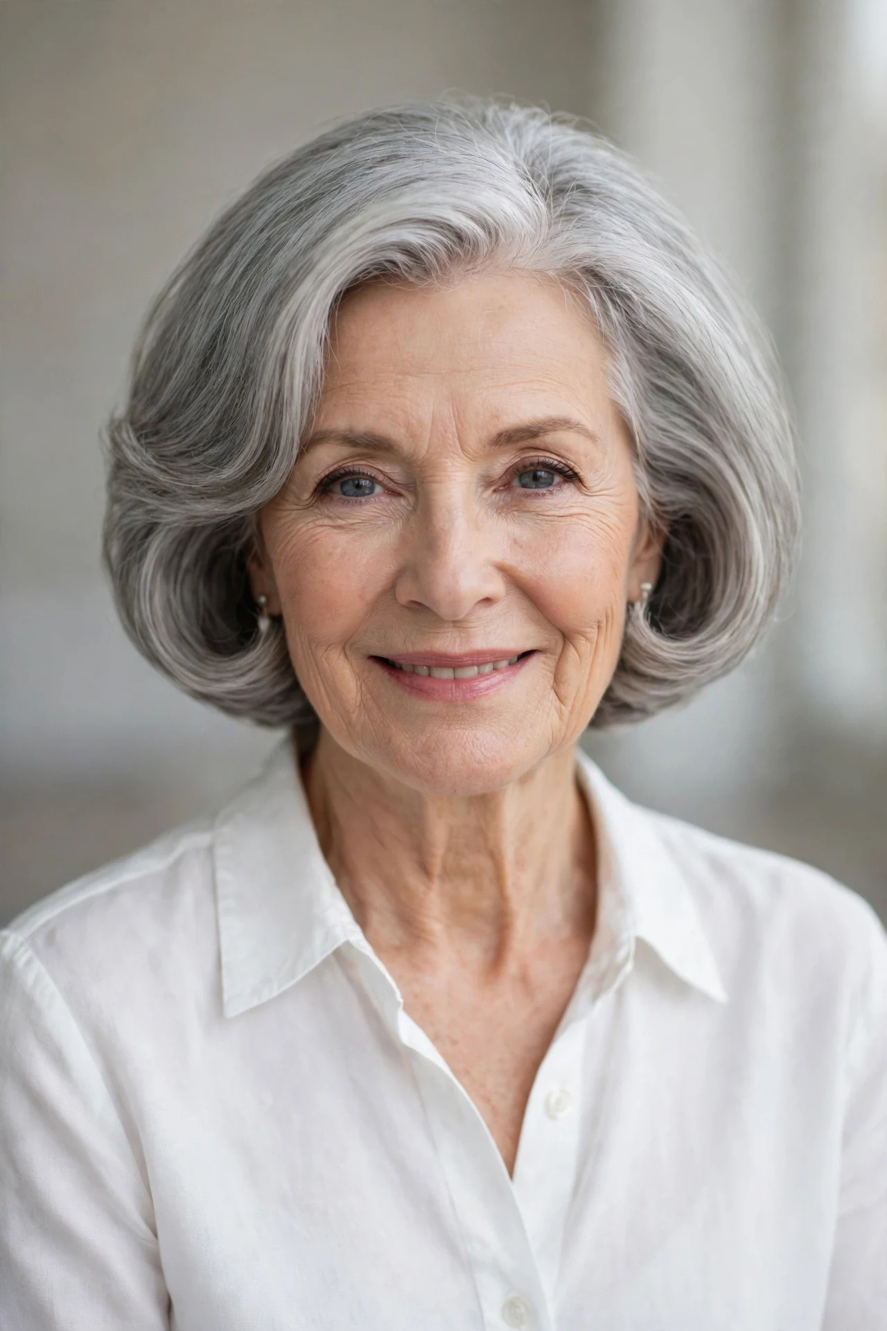 Bubble bob for women over 60 with gentle polished volume