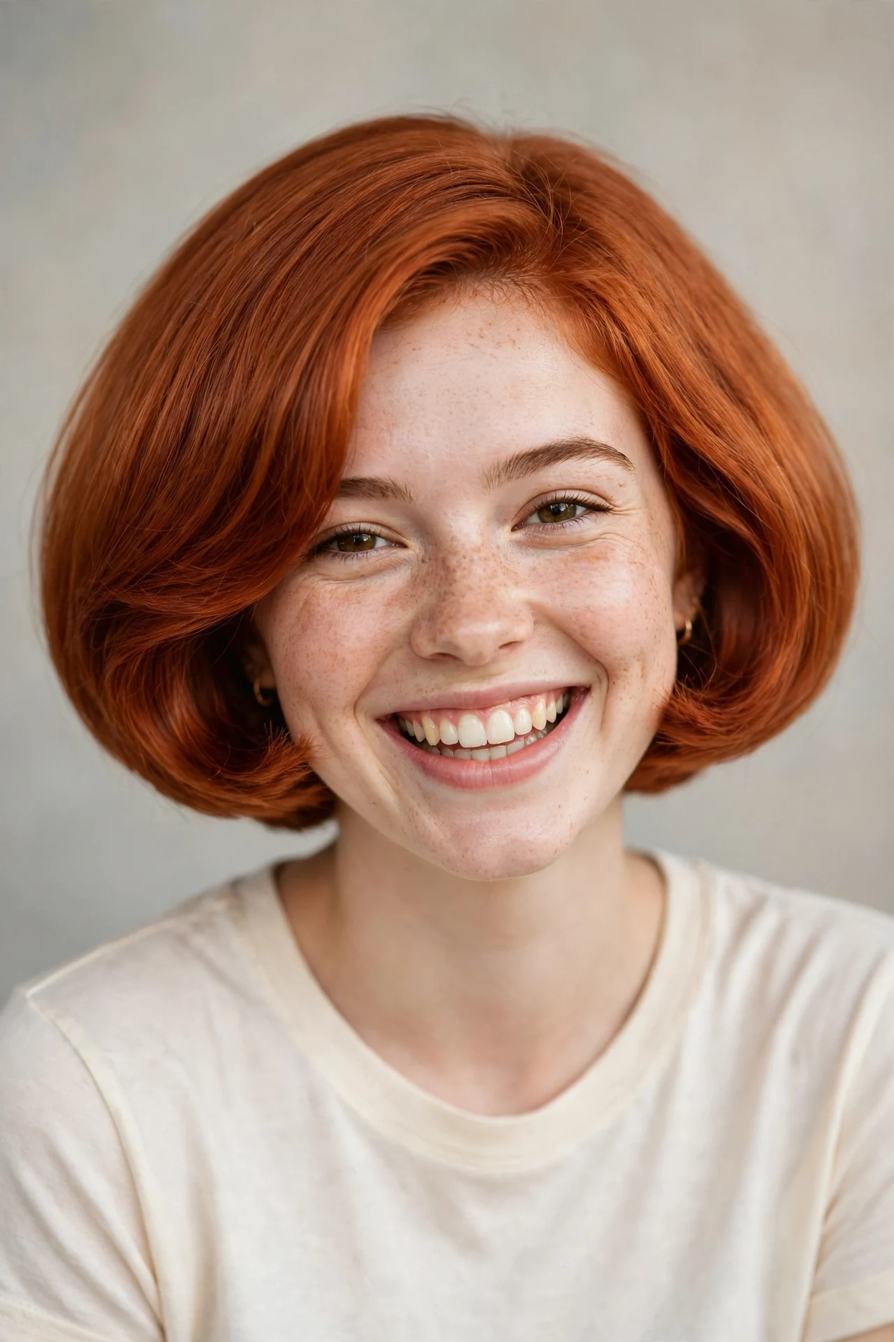 Short bubble bob at jaw length with maximum roundness