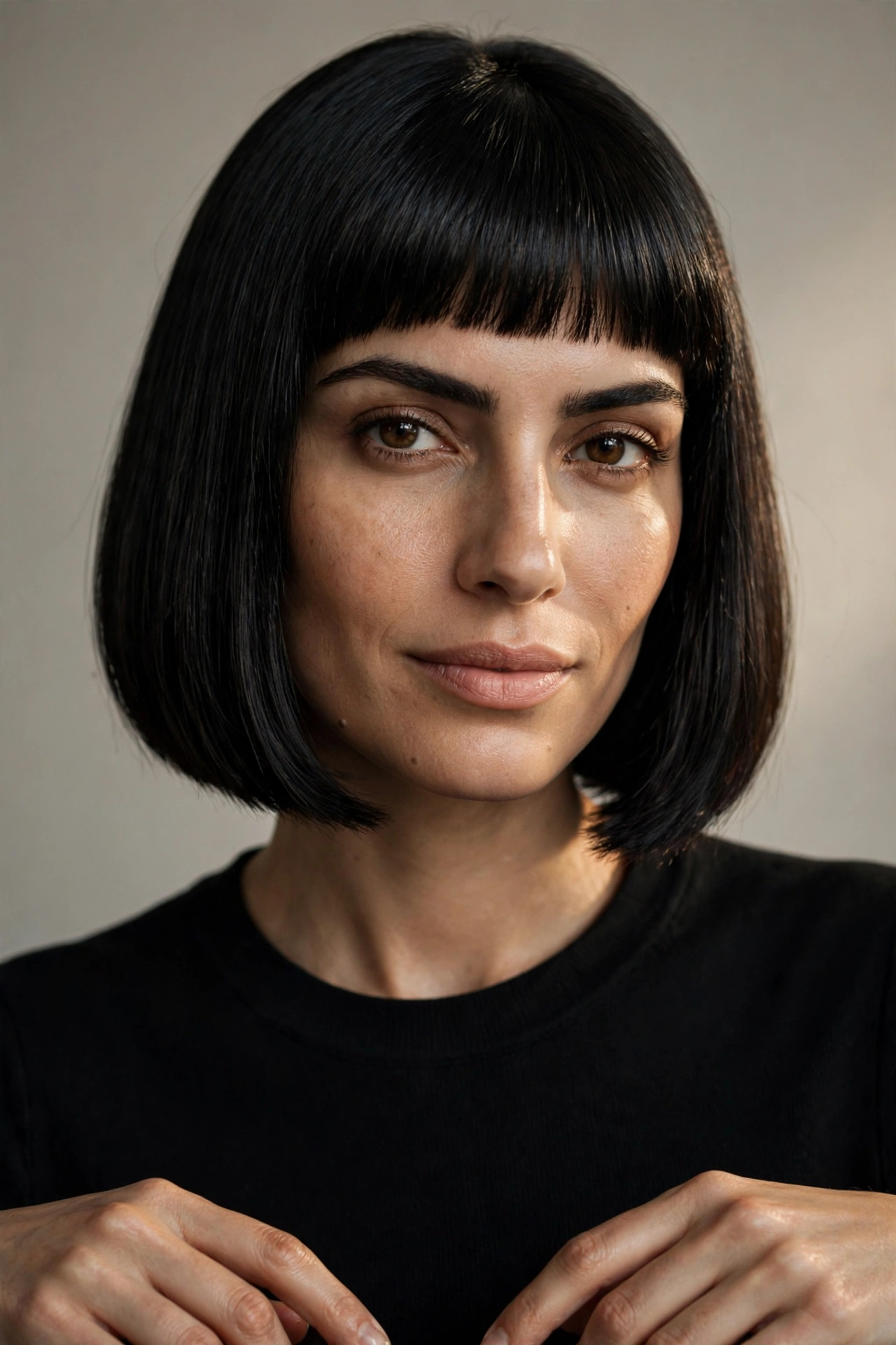 blunt french bob haircut