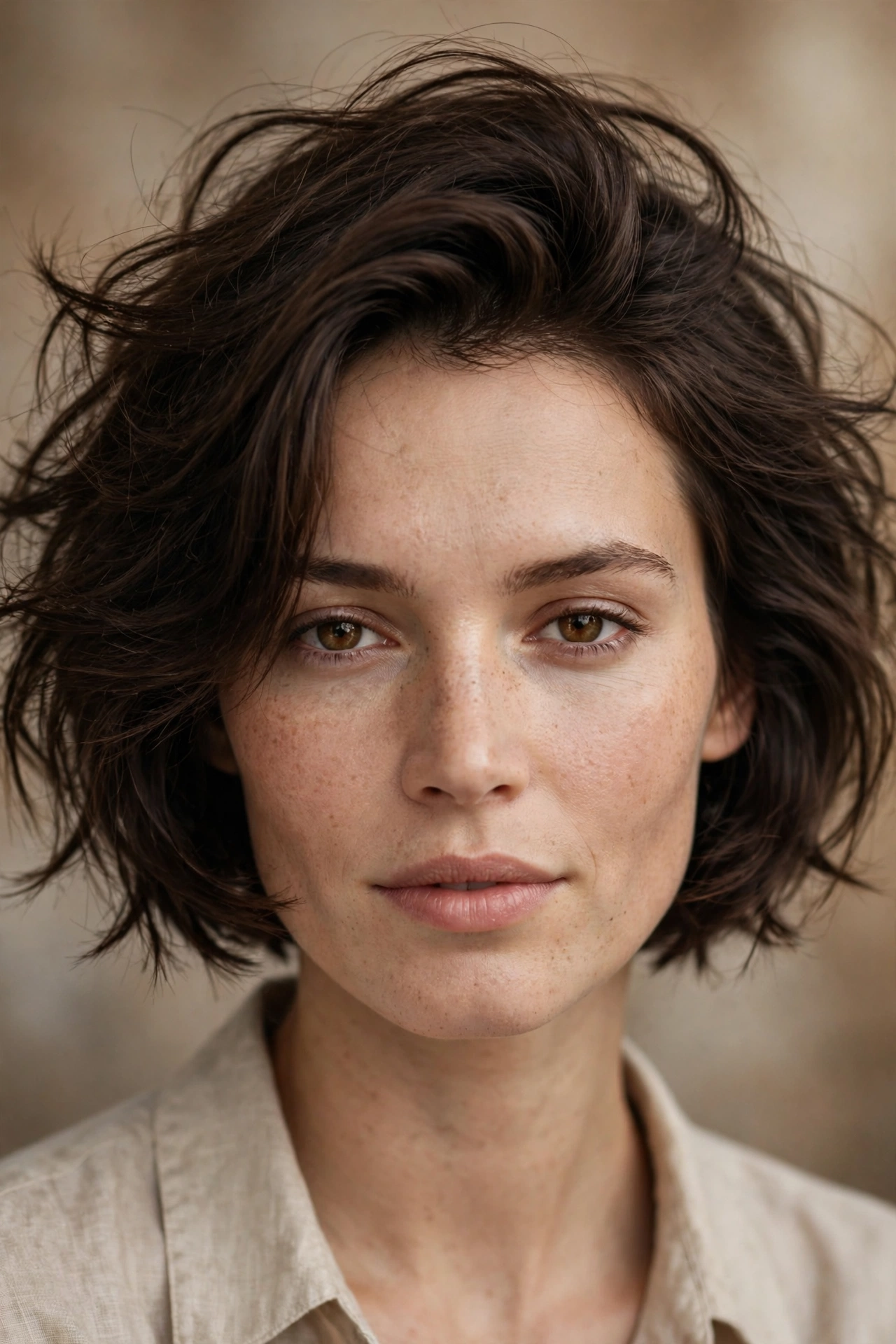 Bob without bangs inspired by the French no fringe look