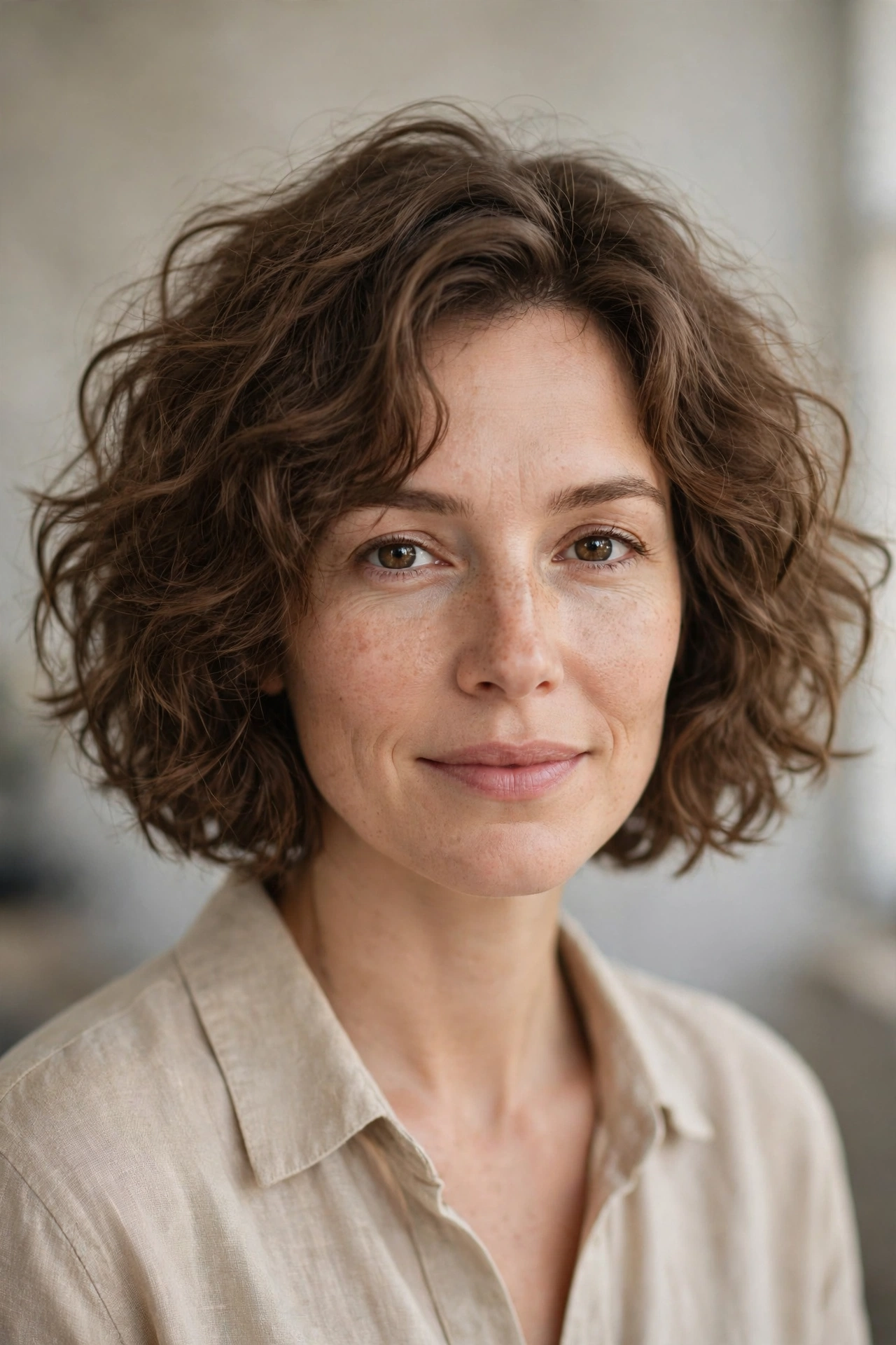 Air dried cloud bob with natural texture