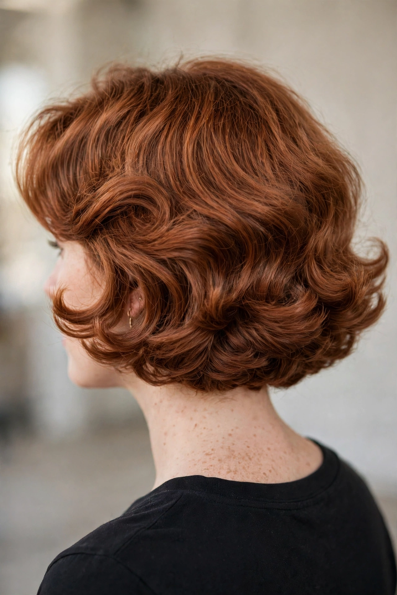 Cloud bob styled as a bouncy blowout