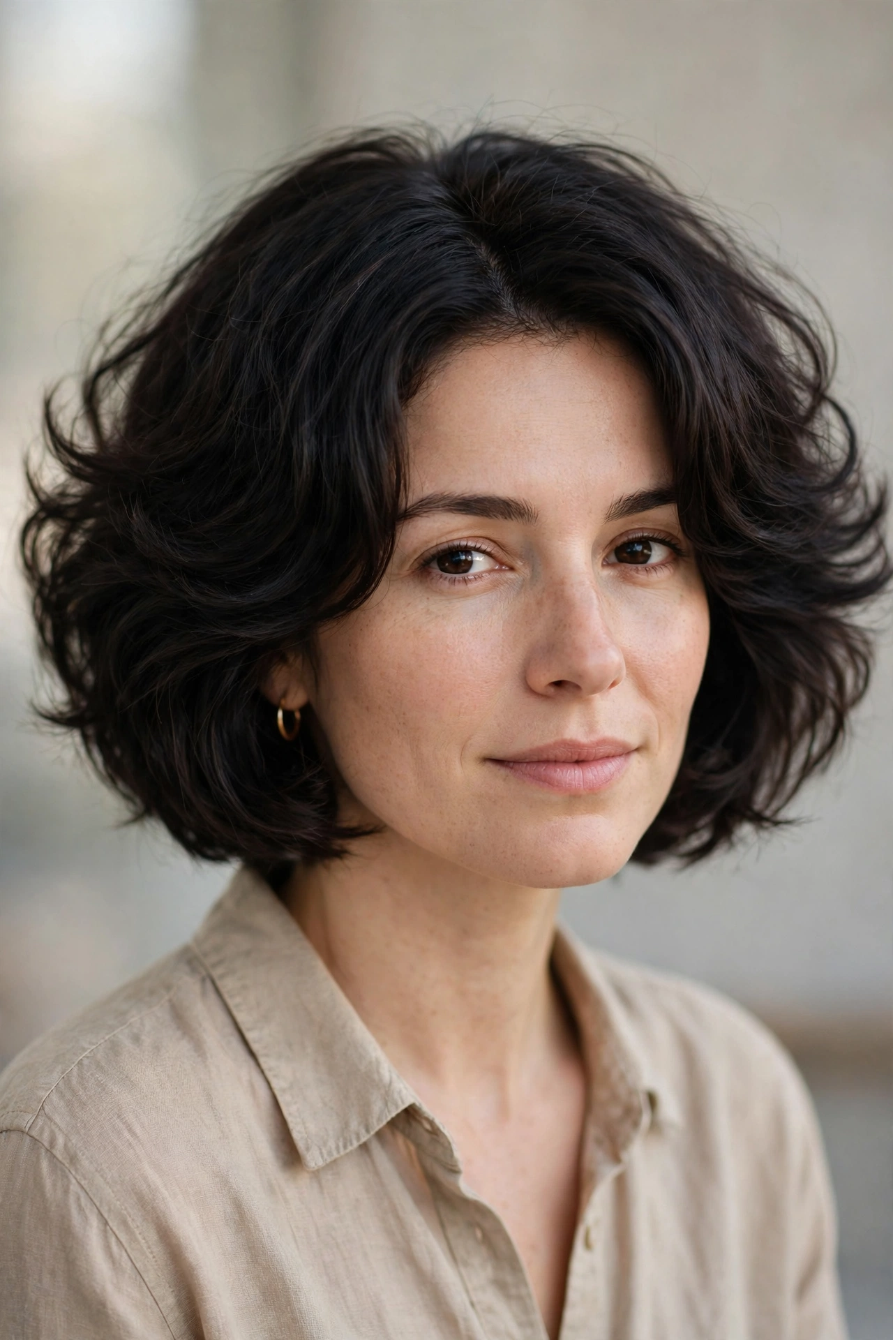 Cloud bob for thick hair with internal layers