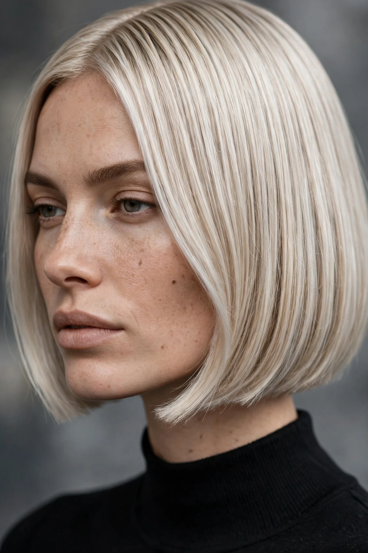 Jaw skimming classic bob, short and sharp