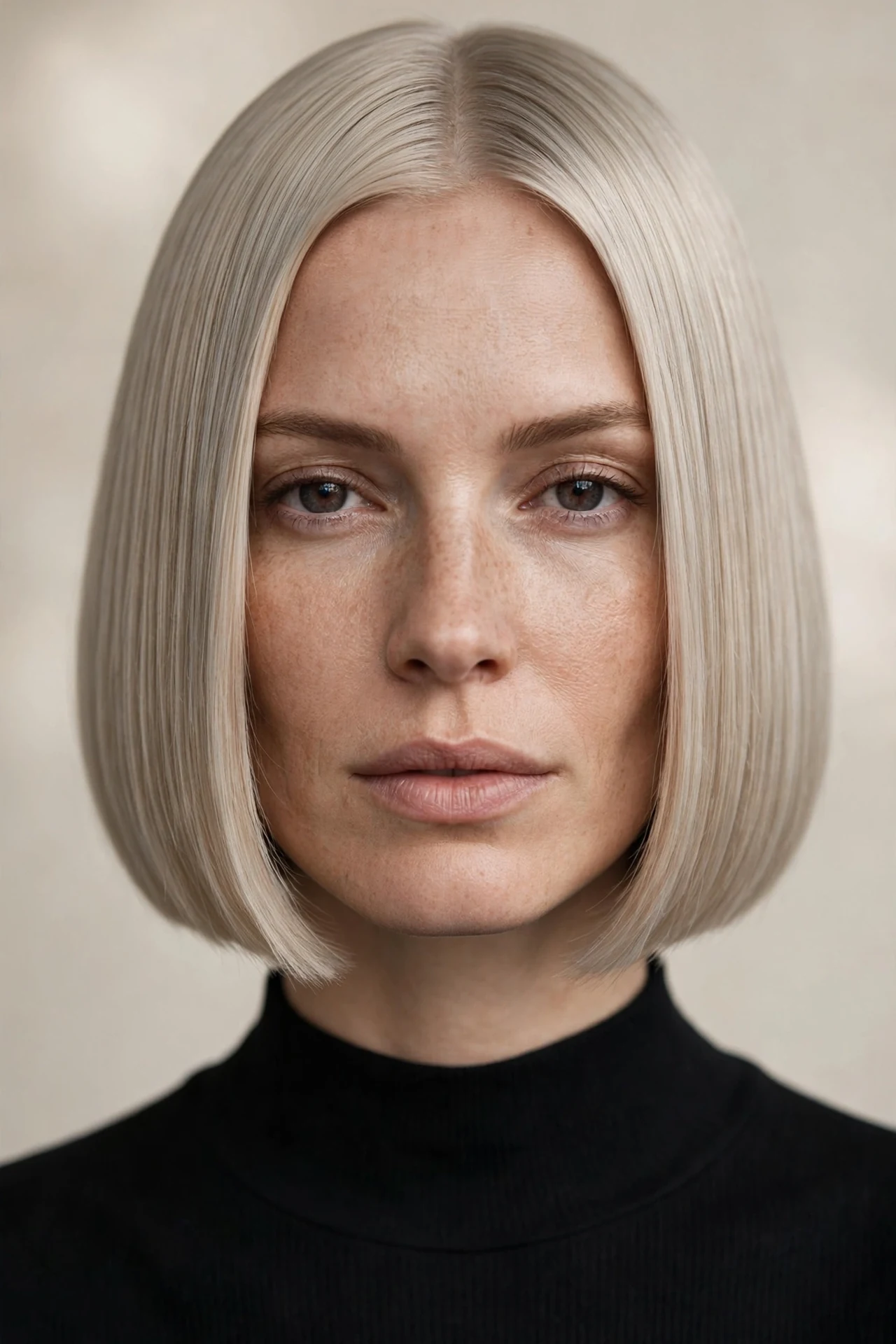 Modern minimalist classic bob with clean sharp lines