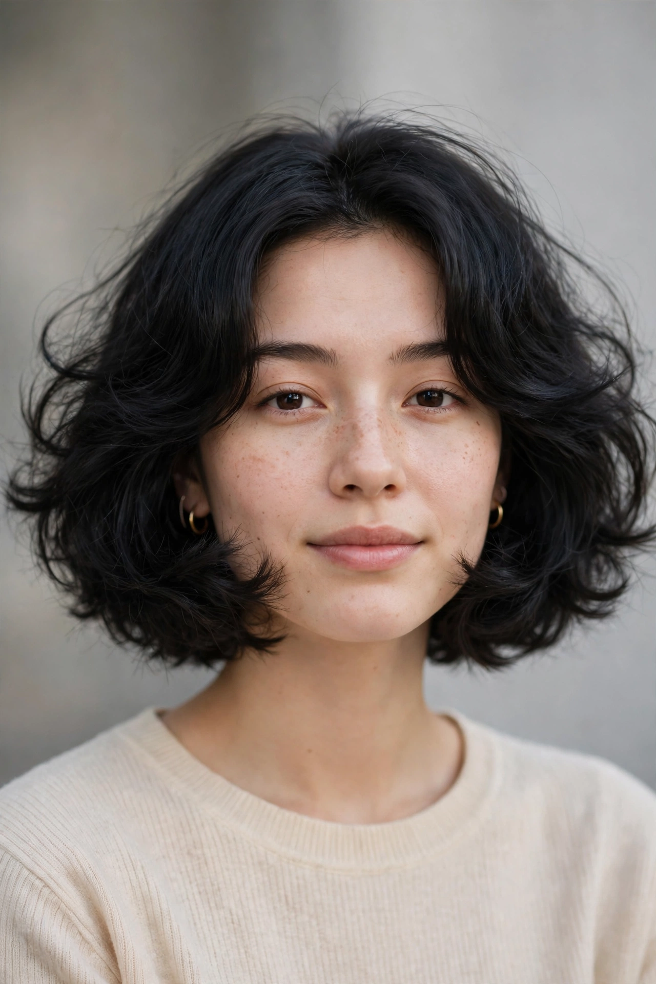 Short chin length cloud bob