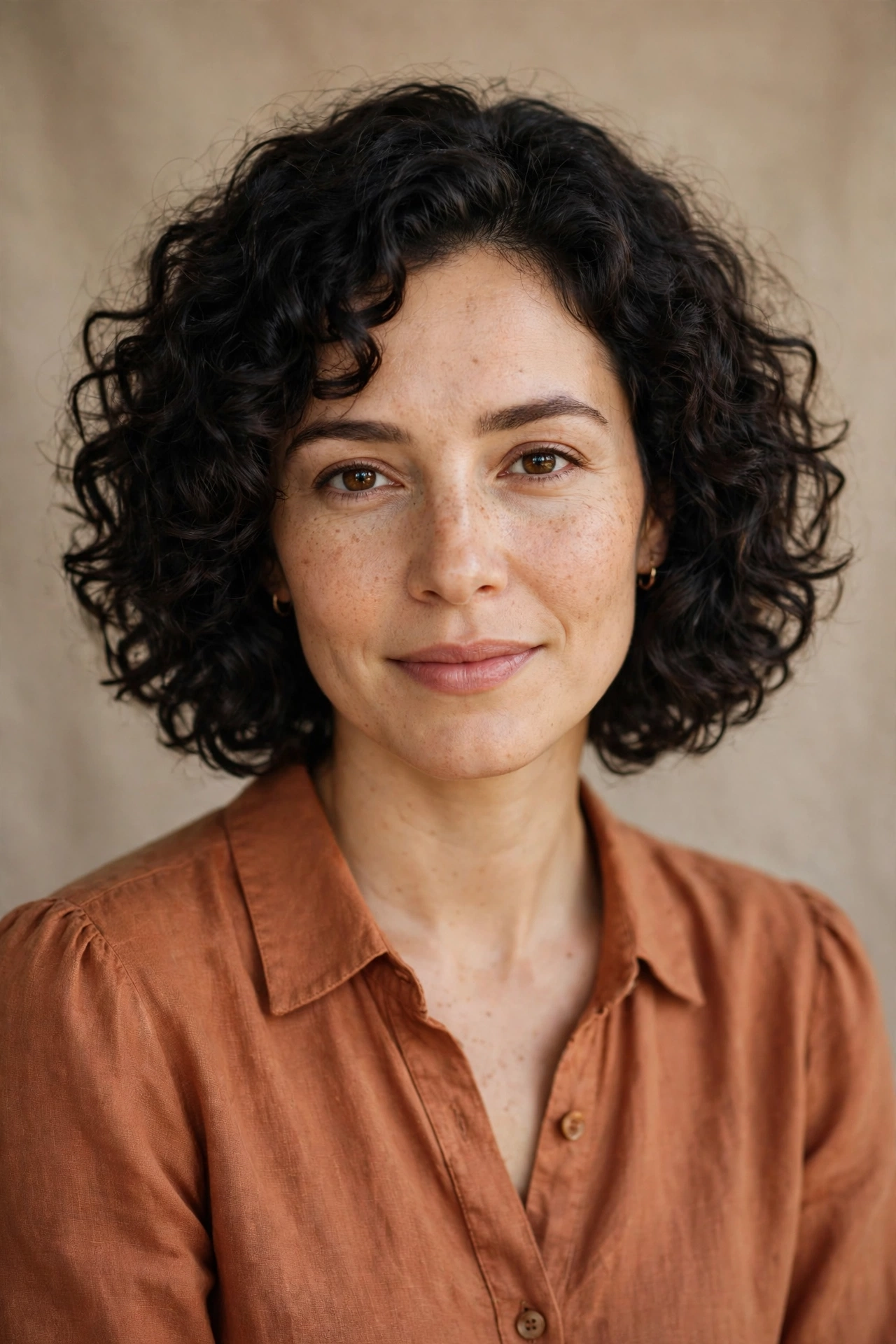 Curly cowgirl bob with defined natural curls