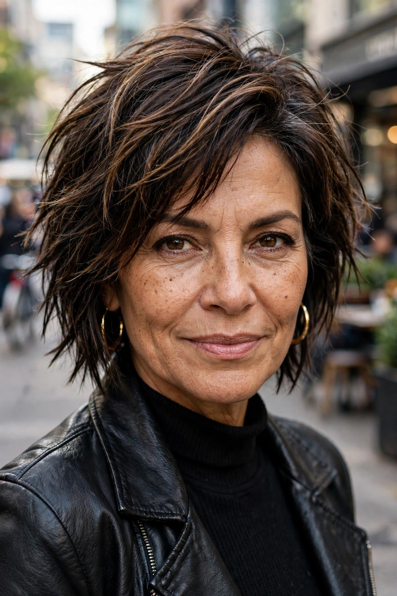 choppy messy bob for women over 50