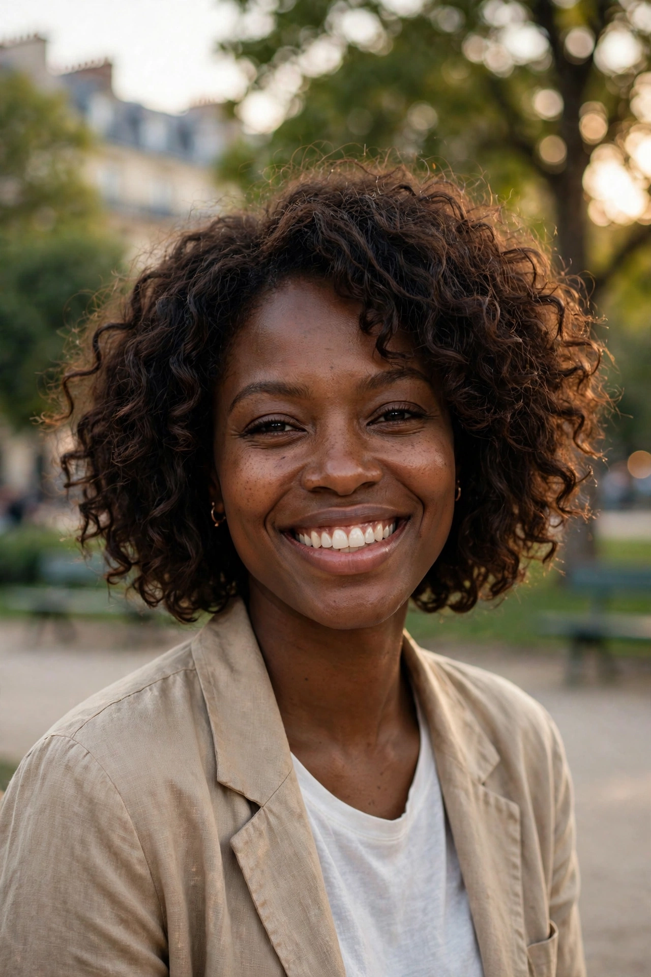 curly french bob haircut