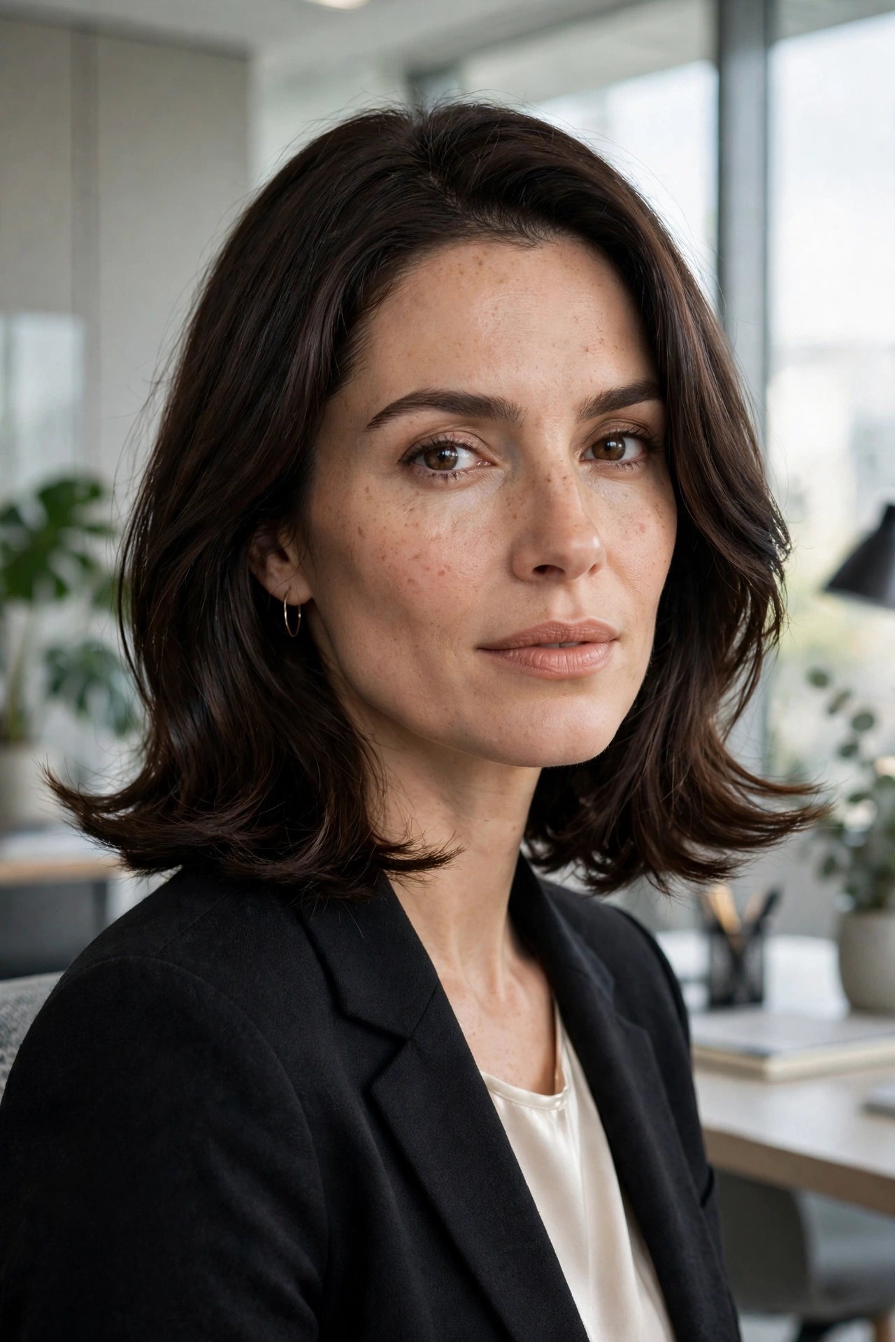 Collarbone length lob with softly flipped ends