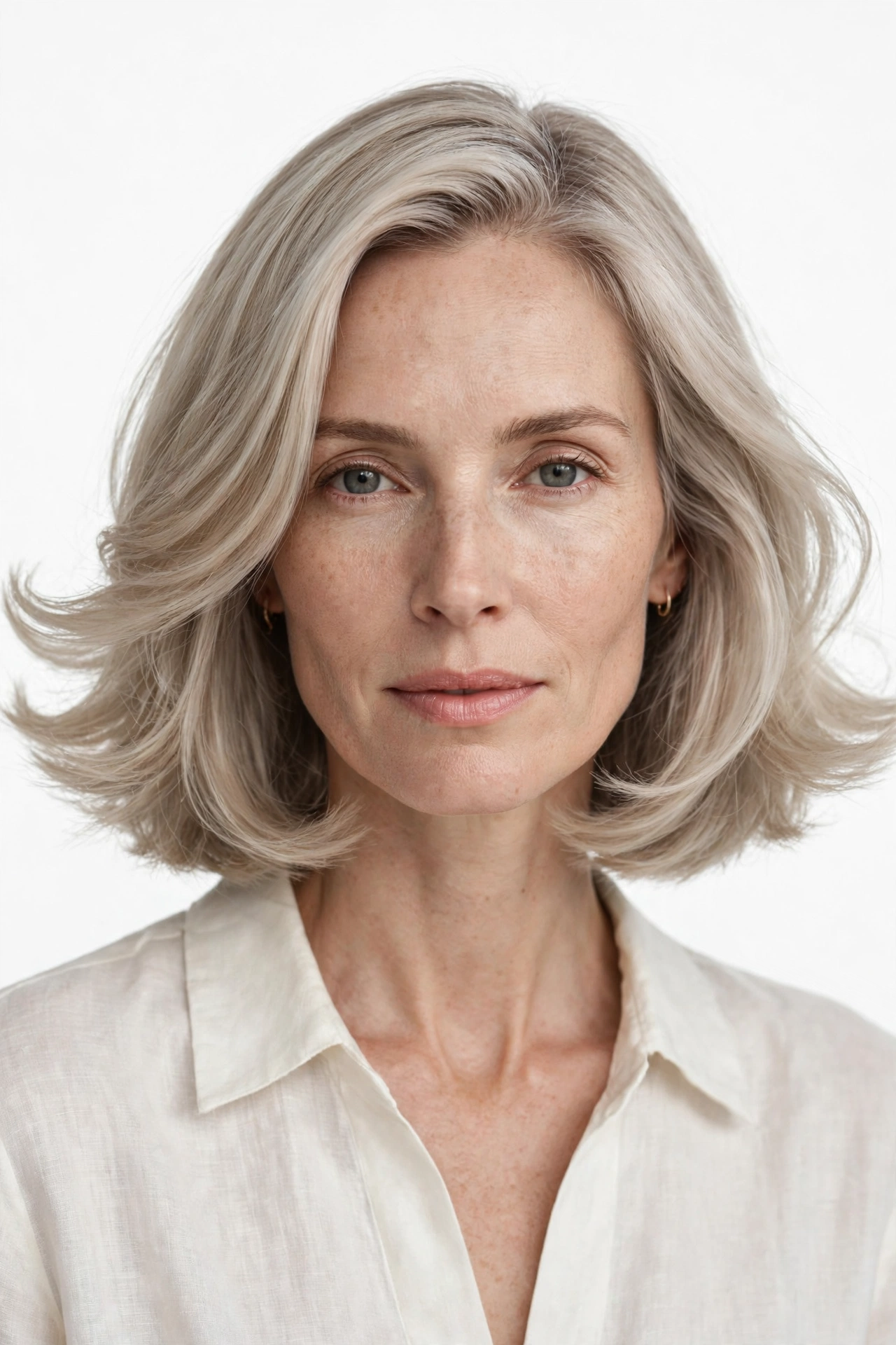 Flipped bob with side volume for a long face