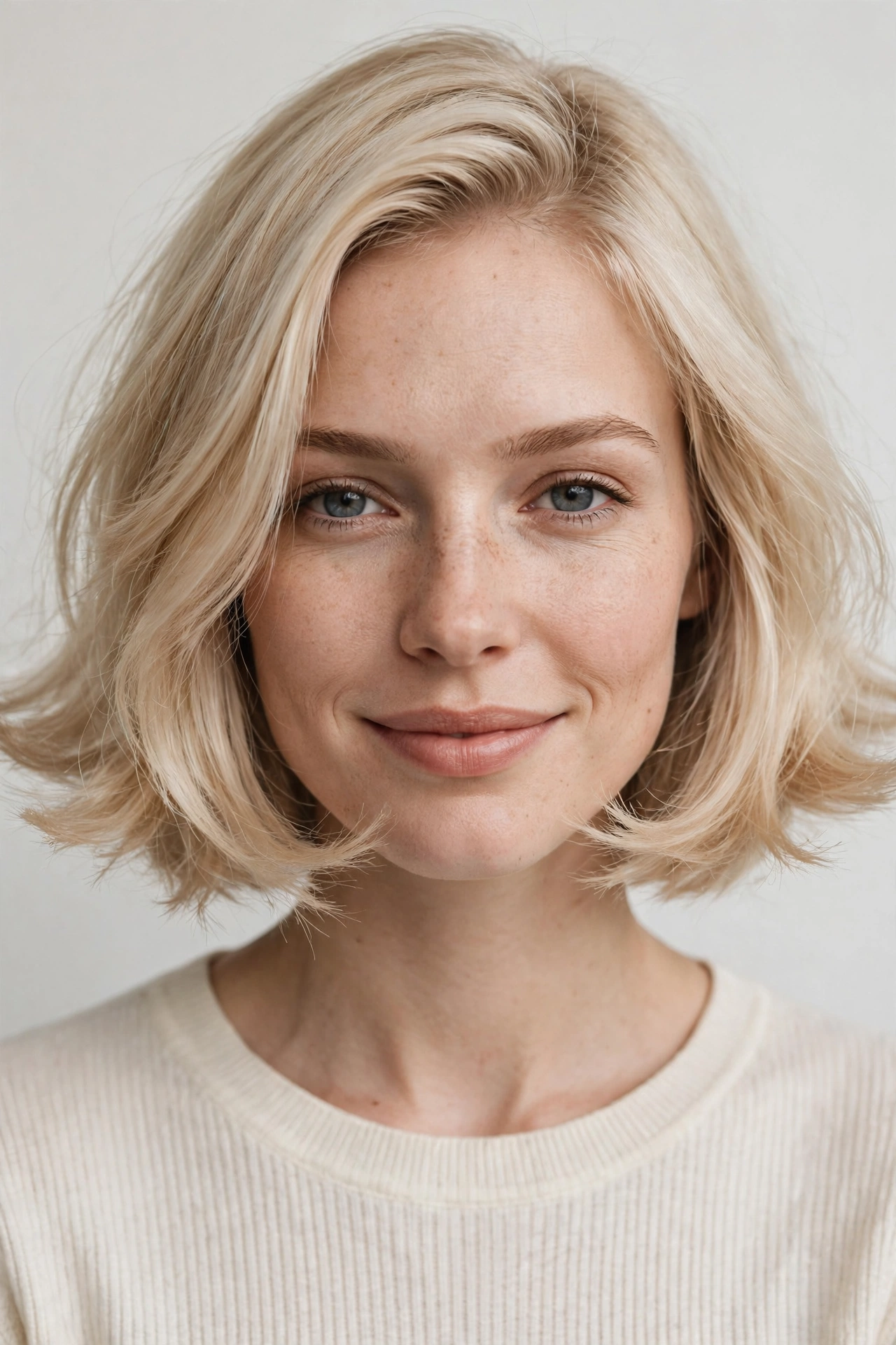 Fine hair bob with flipped ends for extra fullness