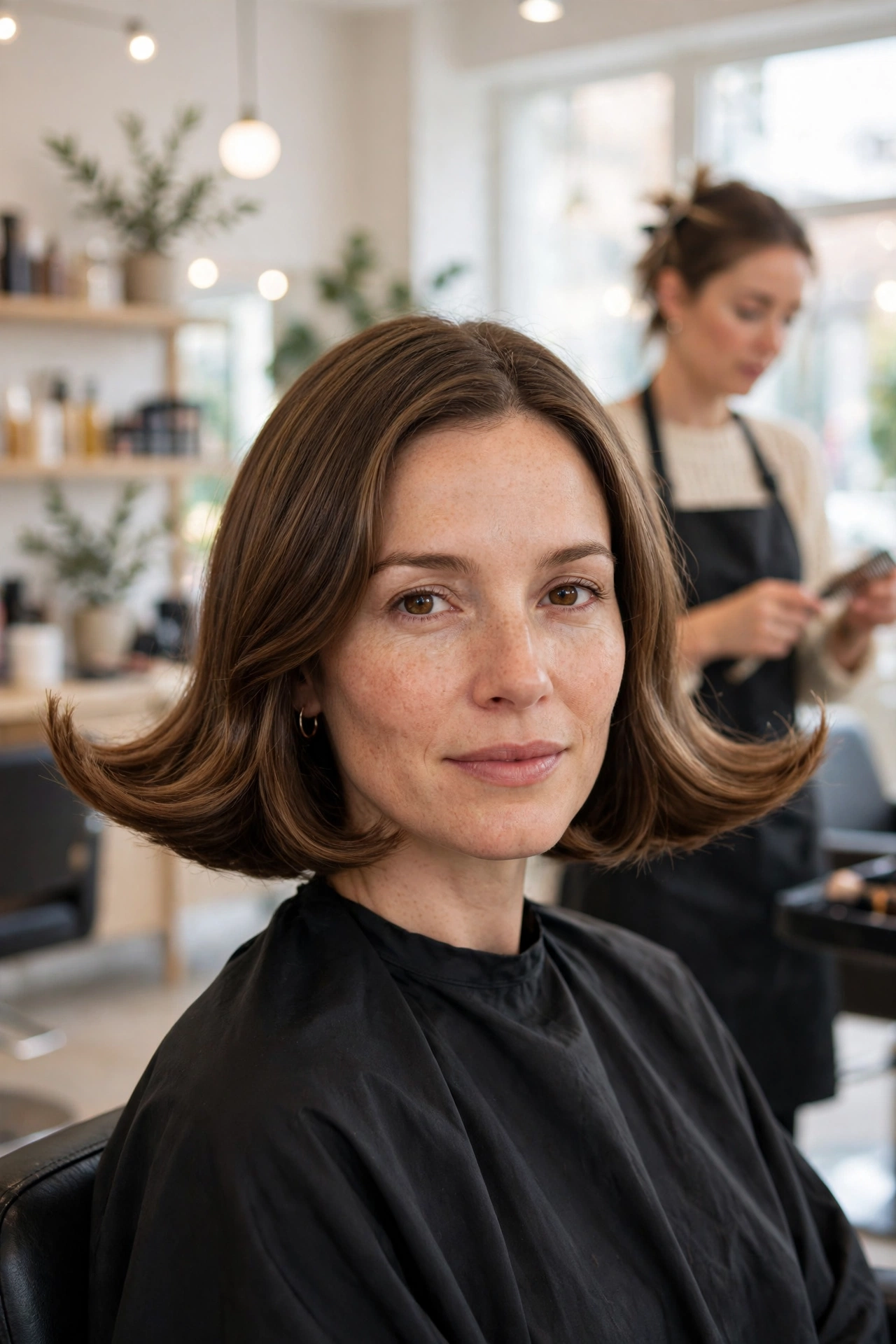 Freshly trimmed bob with perfectly flipped ends