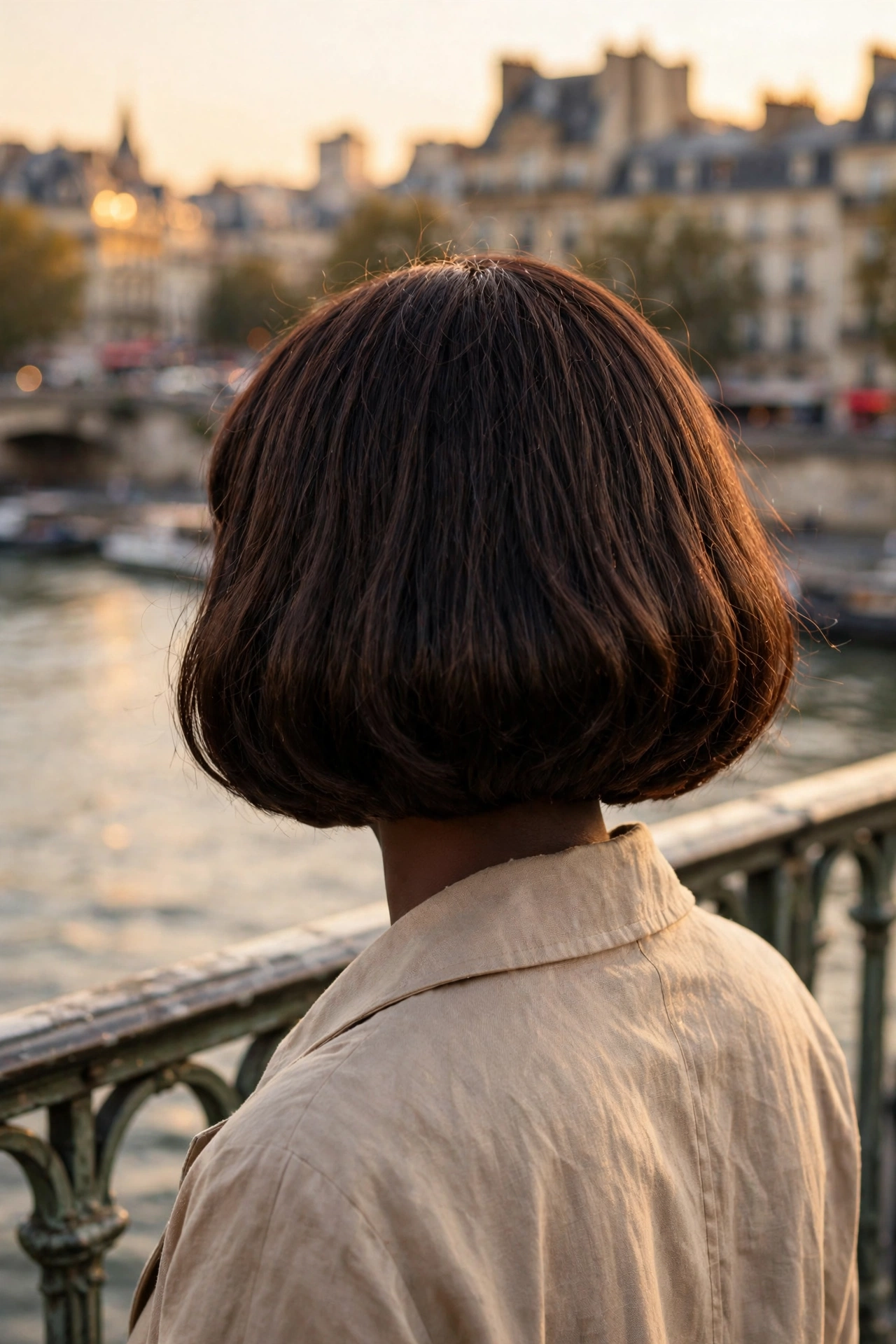 french bob haircut back view