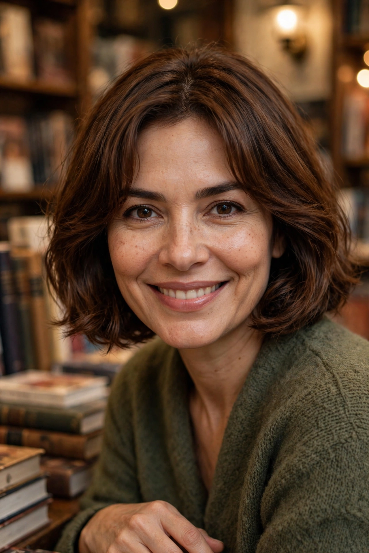 french bob haircut with curtain bangs