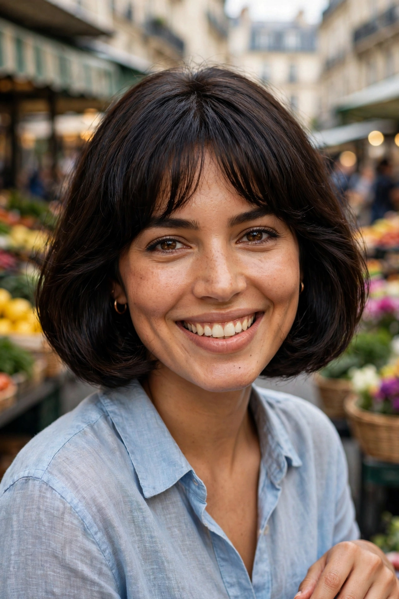french bob haircut for thick hair