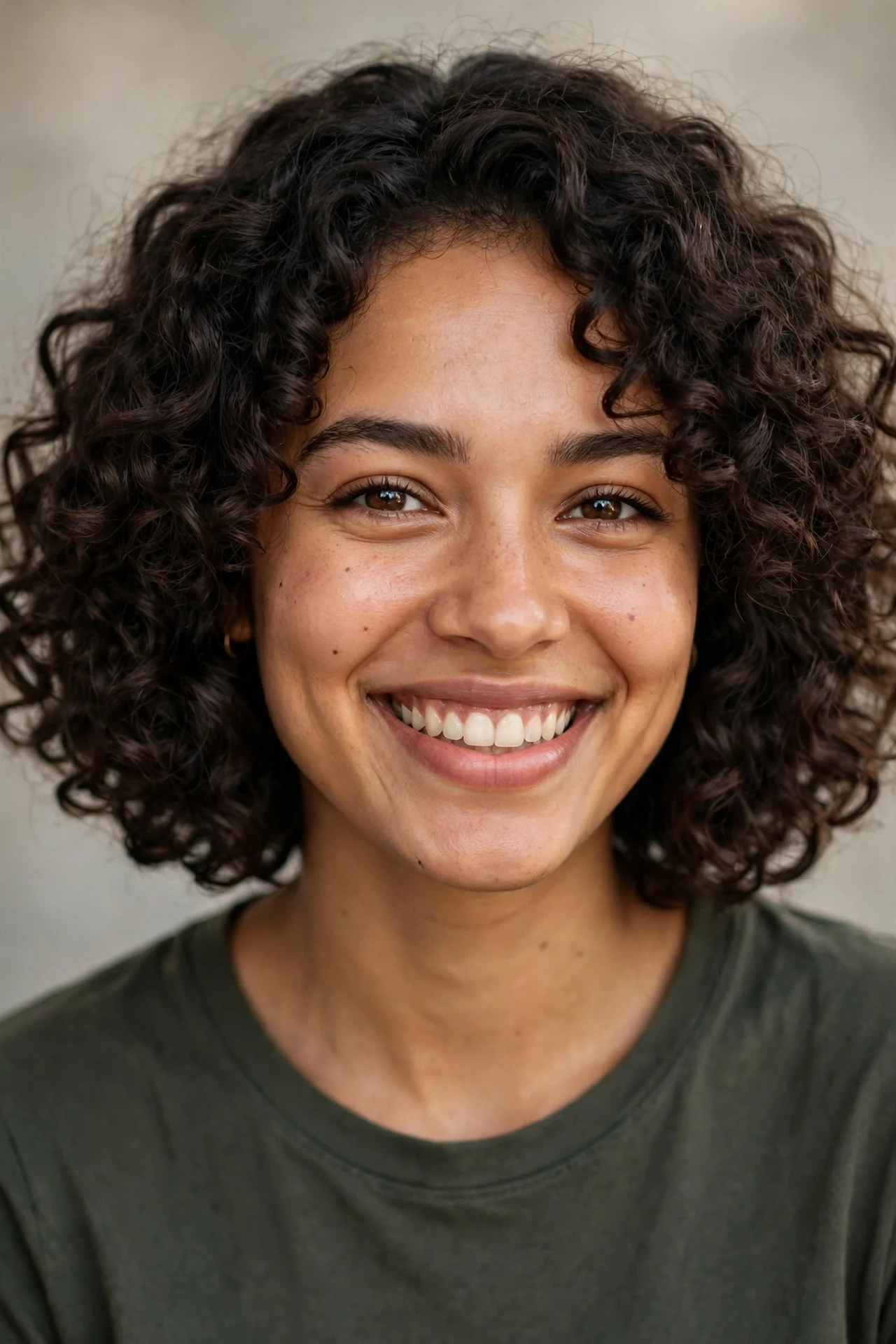 Curly extensions matching a natural curly bob