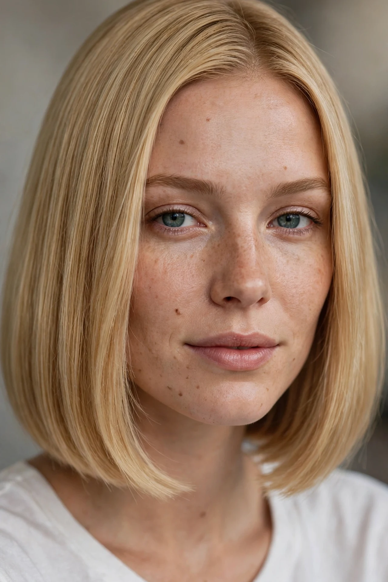 Tape-in extensions on a blunt blonde bob, blended seamlessly