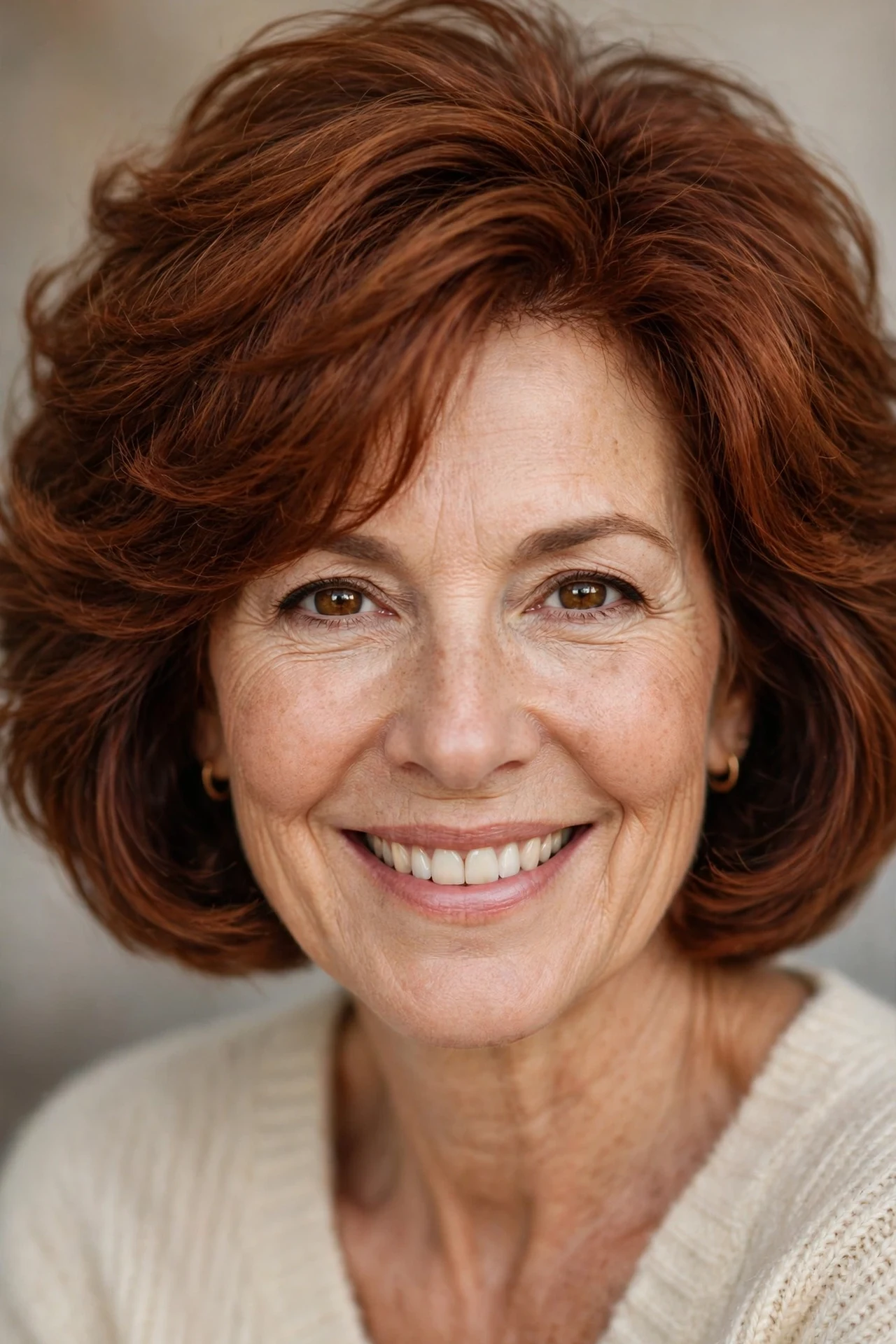 Extensions adding volume only to a short auburn bob