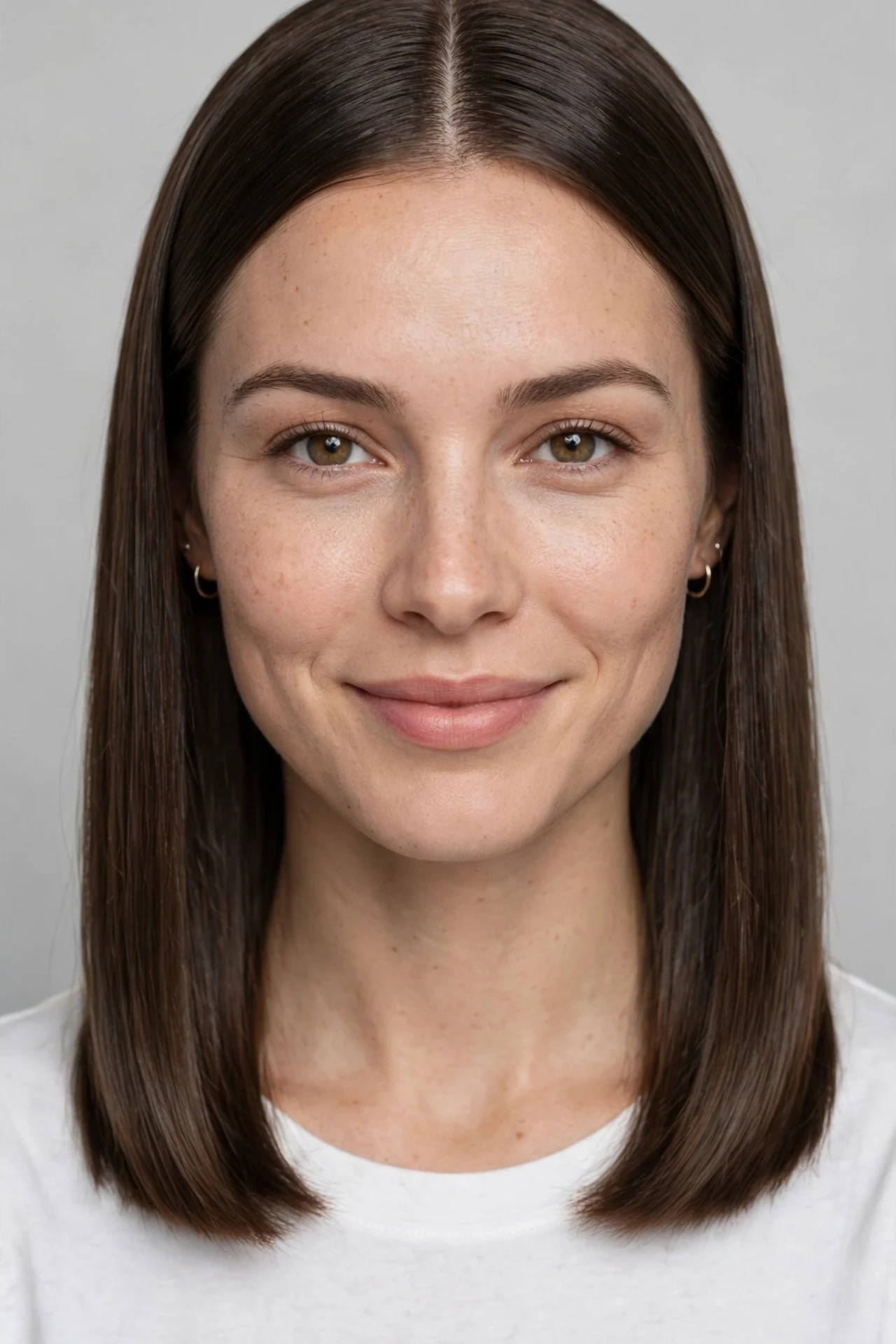 How to style a long bob haircut: sleek straight lob with a glossy finish