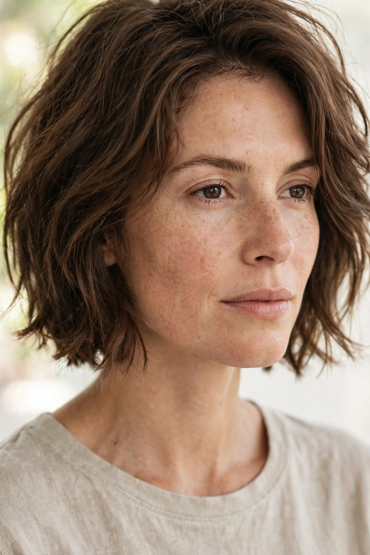 Second day bob hair refreshed with dry shampoo and texture