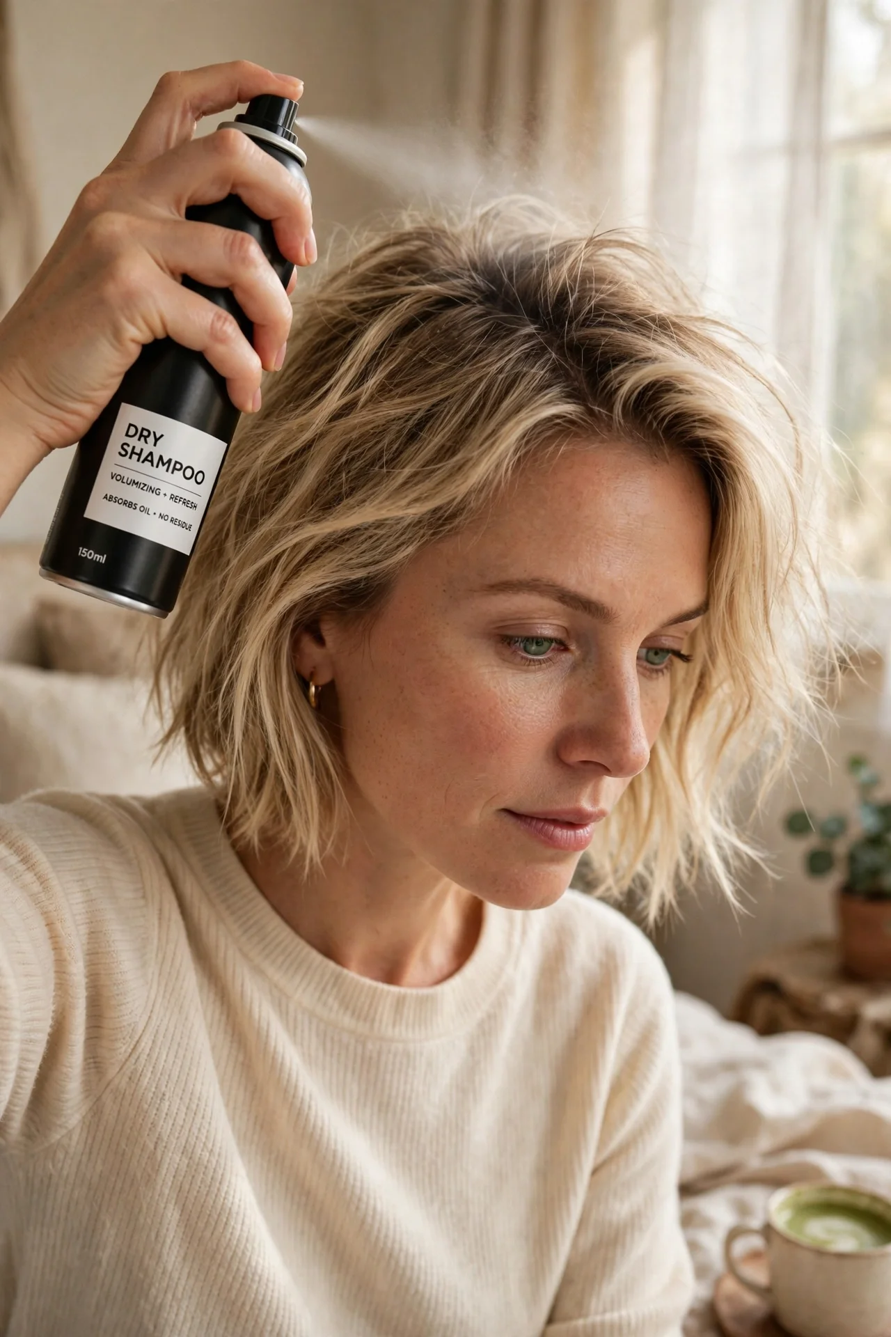 Second day refresh routine for a french bob