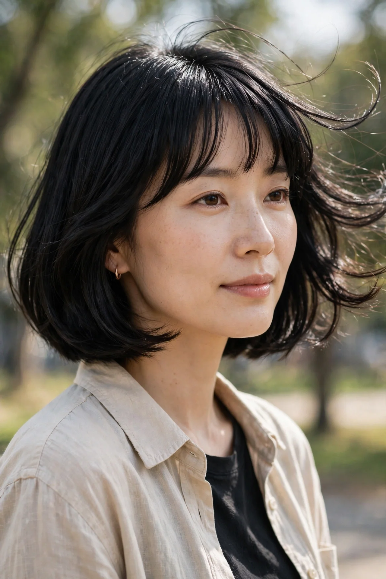 Creating movement when styling a straight french bob