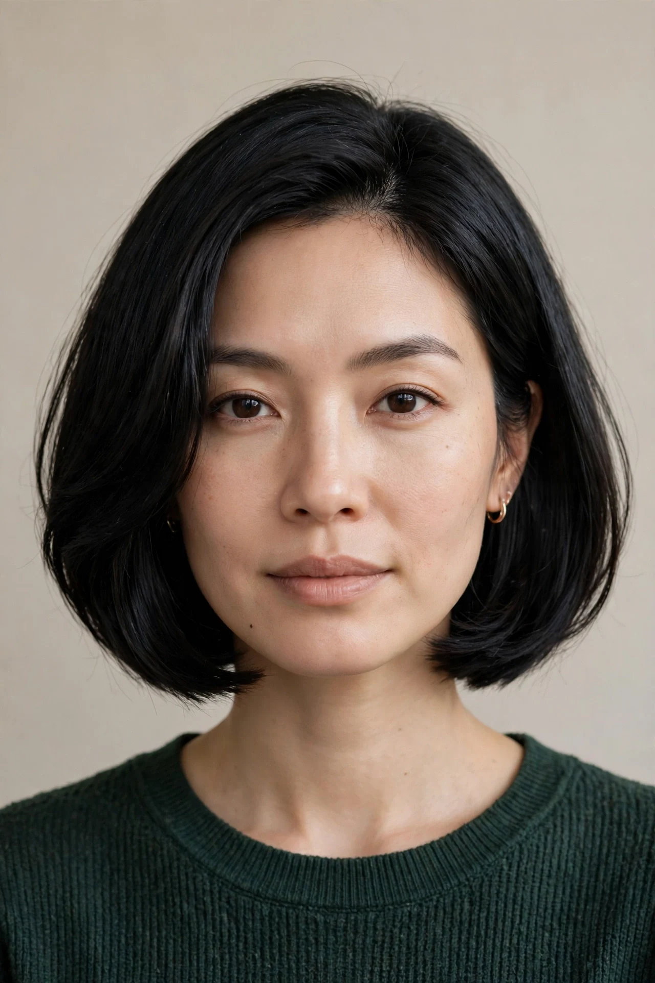 Japanese bob taming thick hair with internal layers