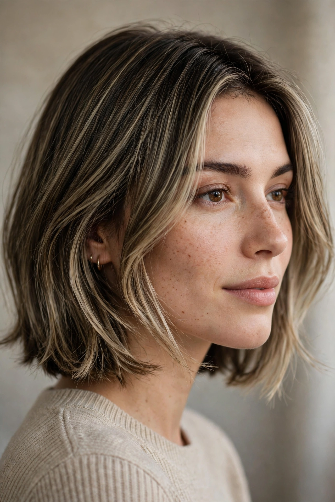 Jaw length bob balancing a heart shaped face