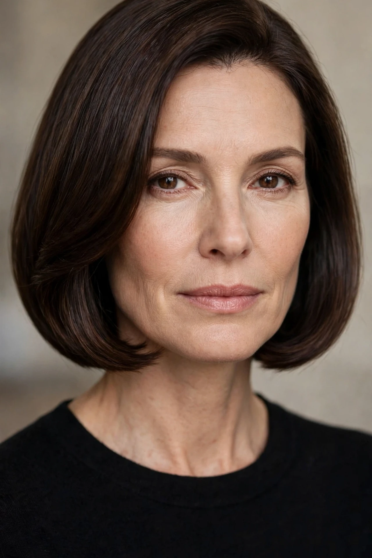 Timeless polished jaw length bob, smooth and forever chic