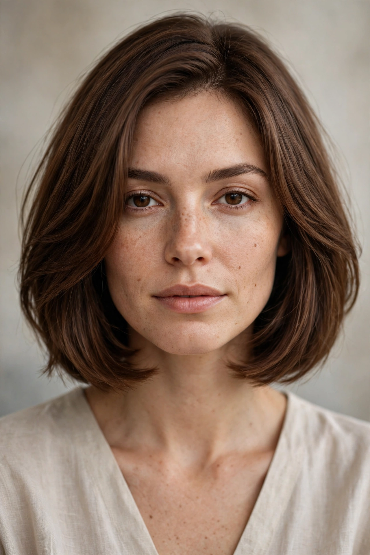 Classic layered bob with soft natural movement