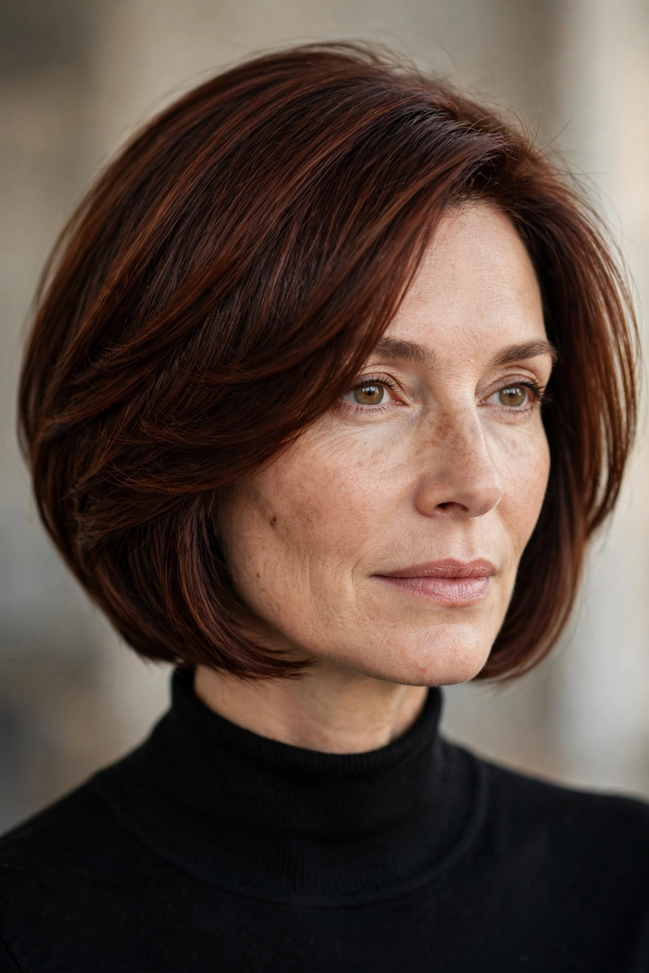 Graduated layered bob with a stacked back shape