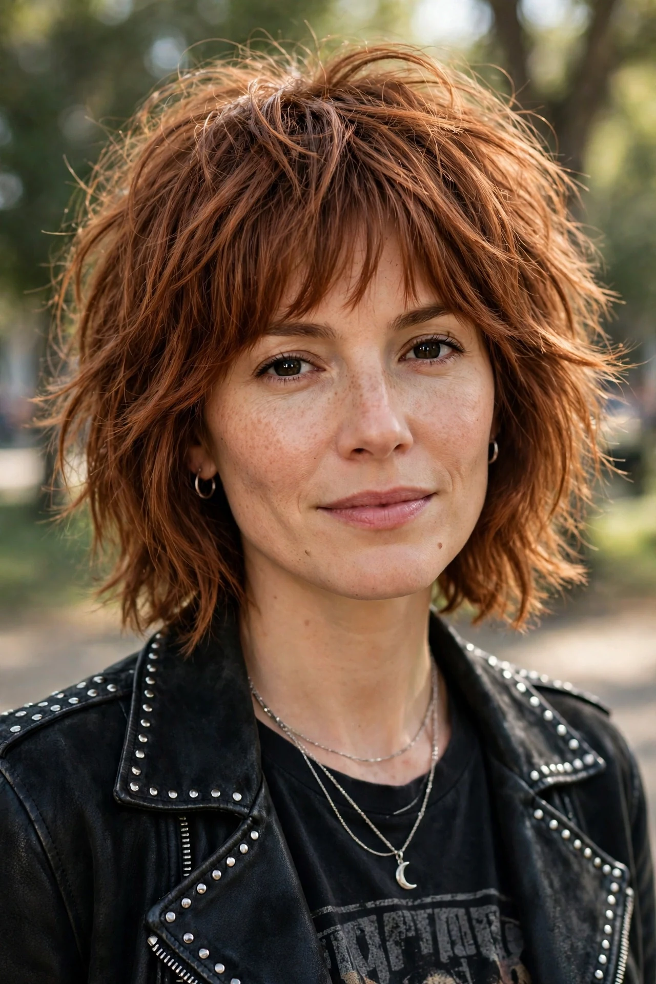 Shaggy long french bob with choppy layers and rock-chic texture