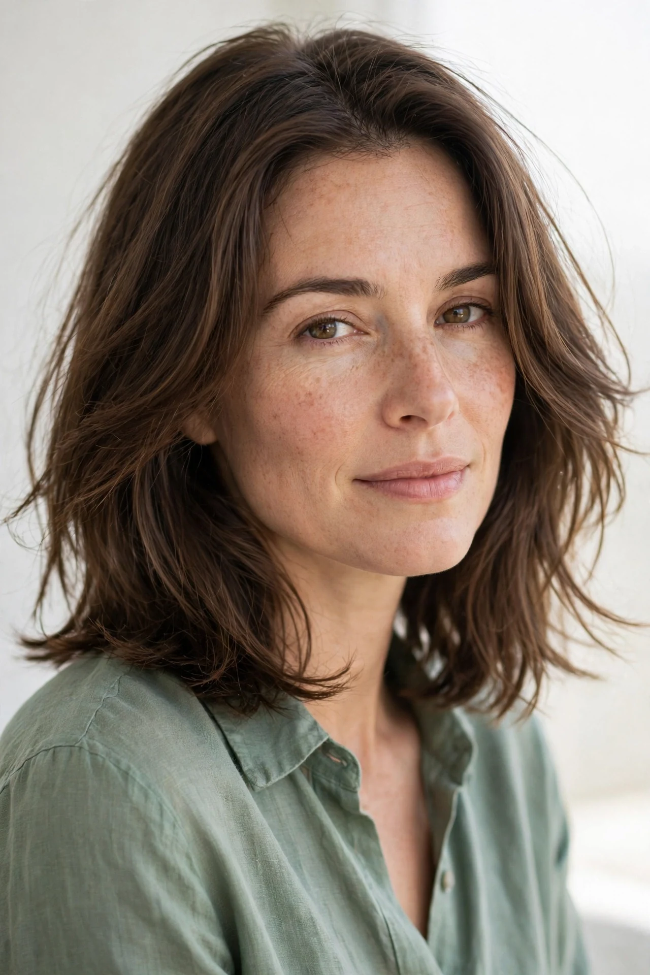 Low effort layered long bob with soft long layers
