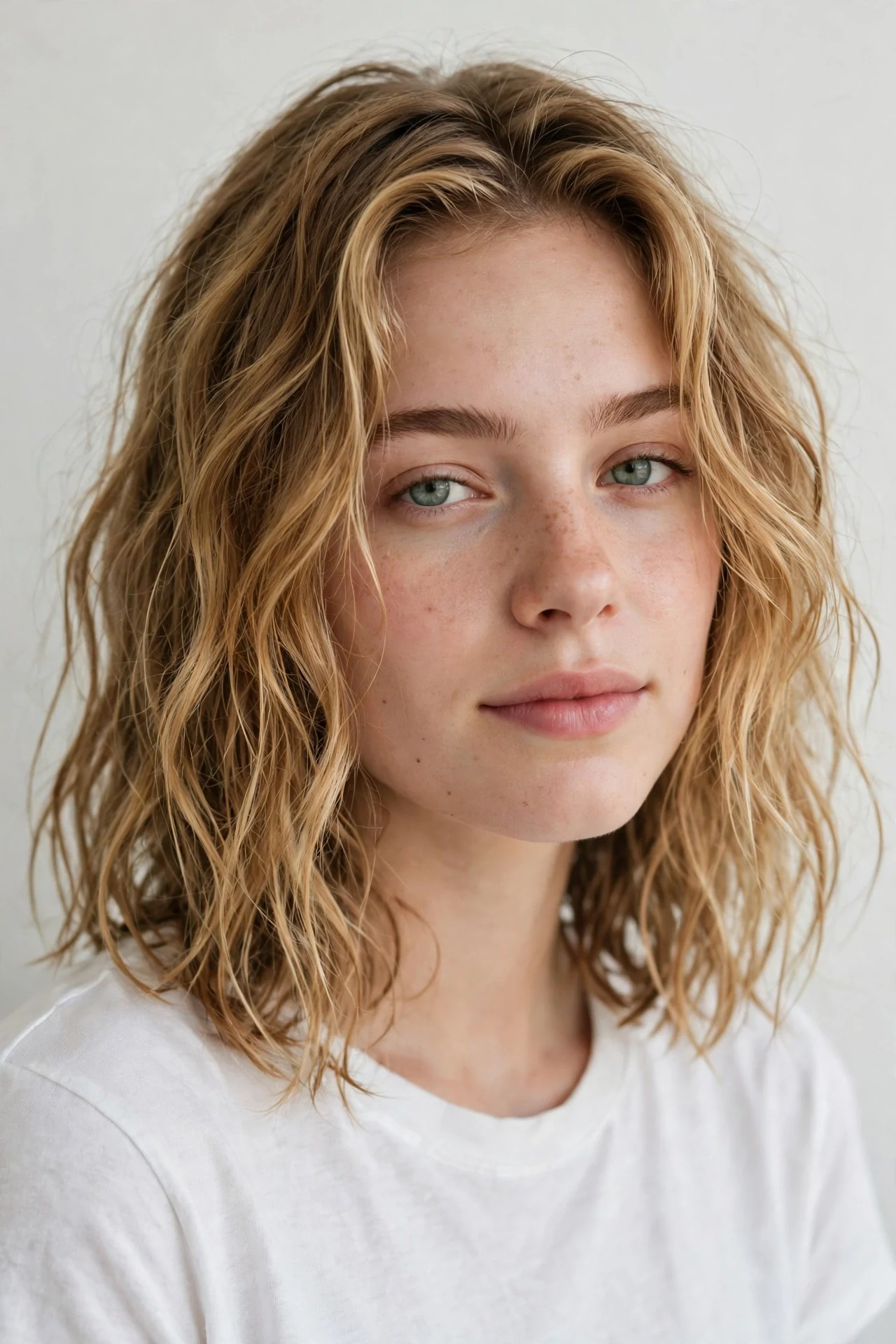 Wash and go wavy long bob with soft natural waves