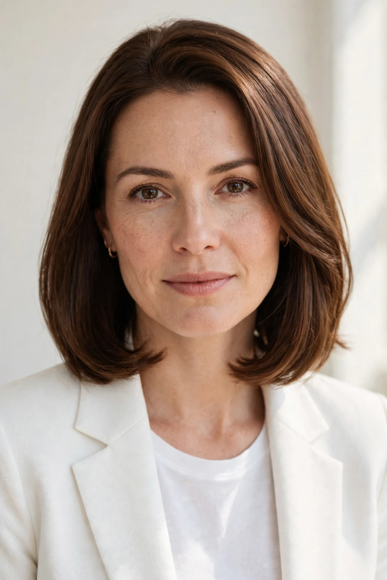 Five minute workday long bob with smooth tucked ends