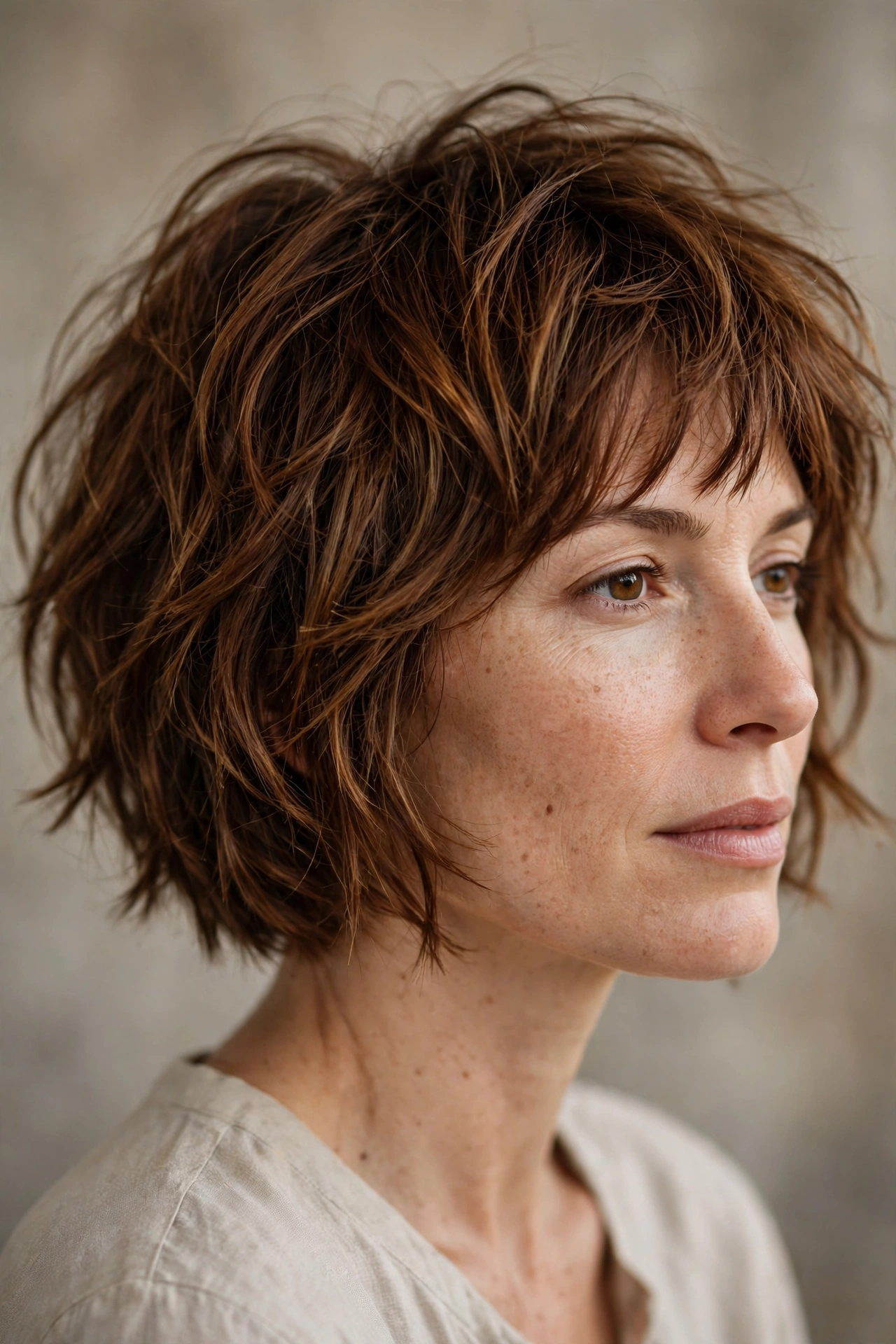 Air dry textured low maintenance bob