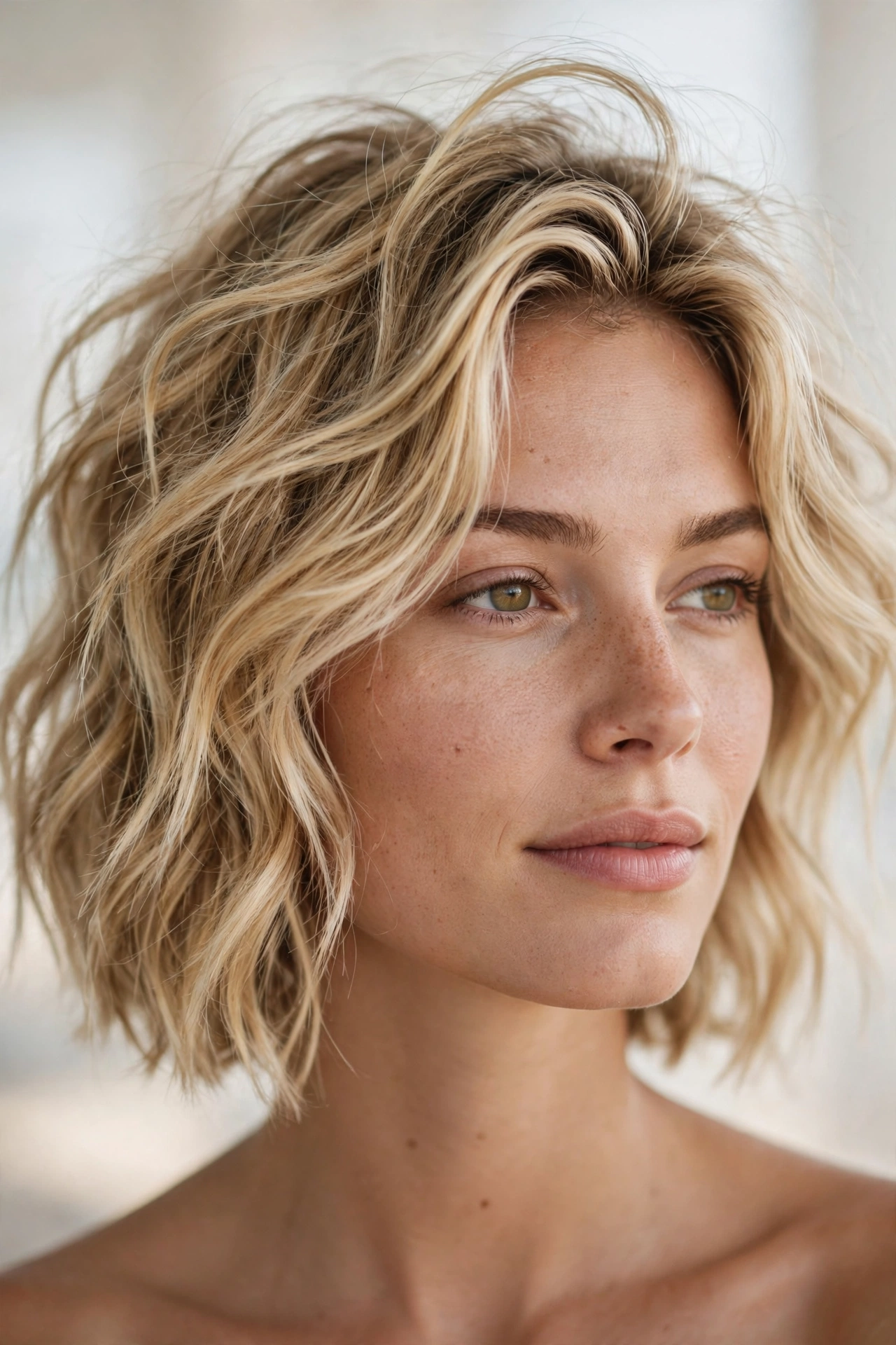 Beach wave low maintenance bob