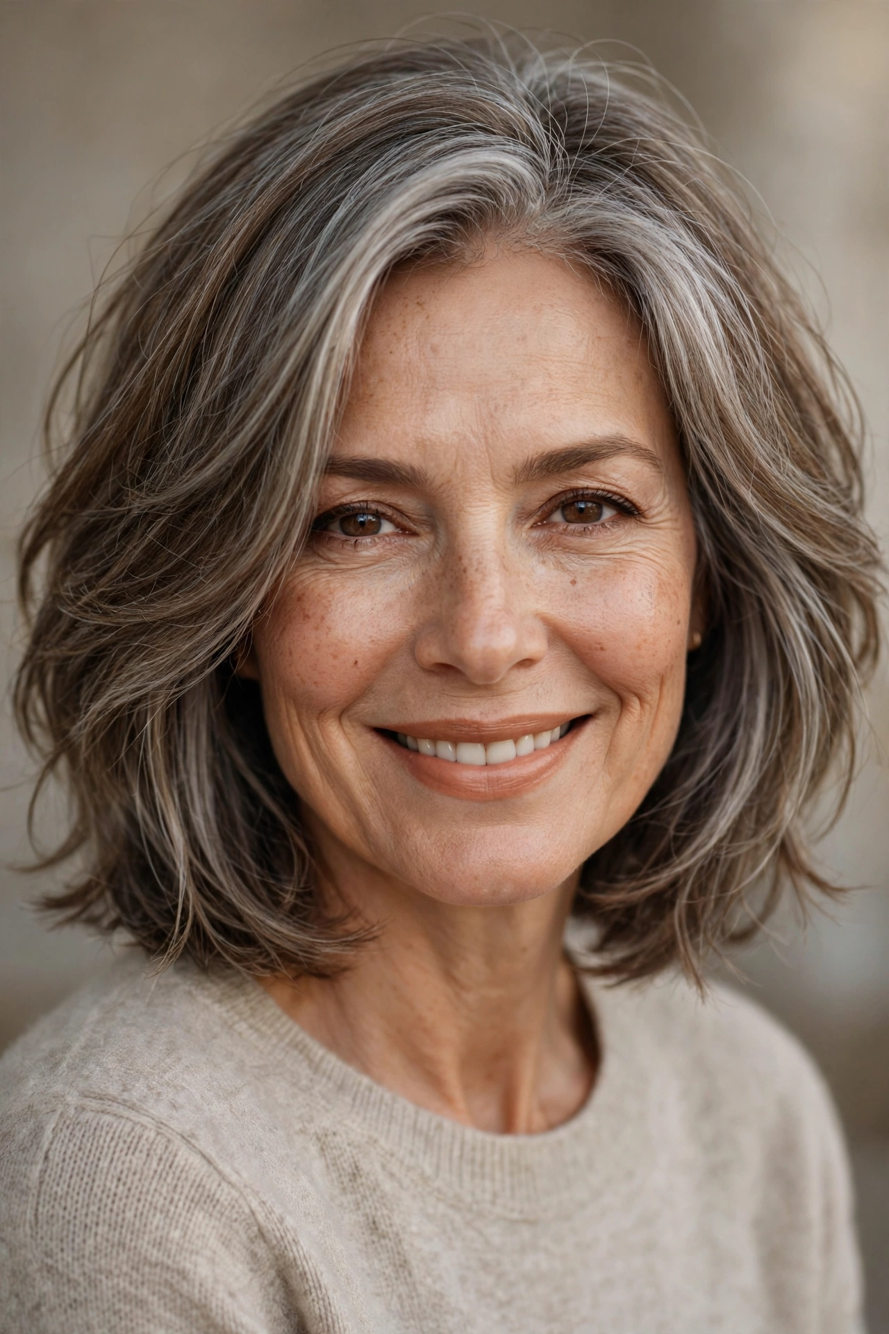 Low maintenance bob for women over 50