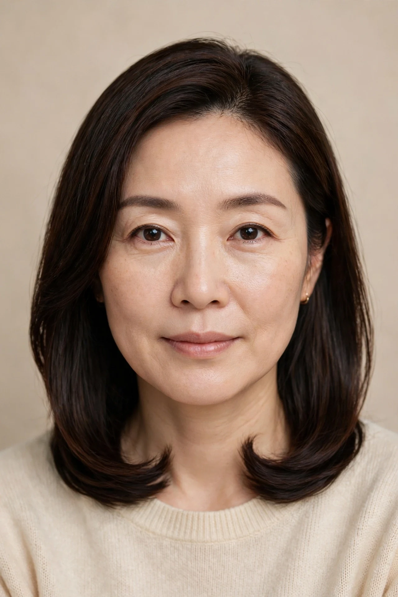 Long graduated bob with polished tucked-under rounded ends