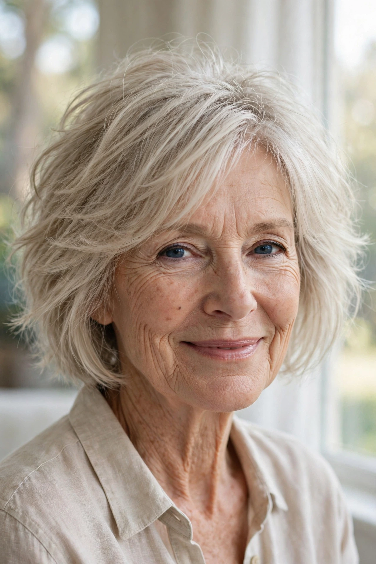 messy bob for fine hair women over 50
