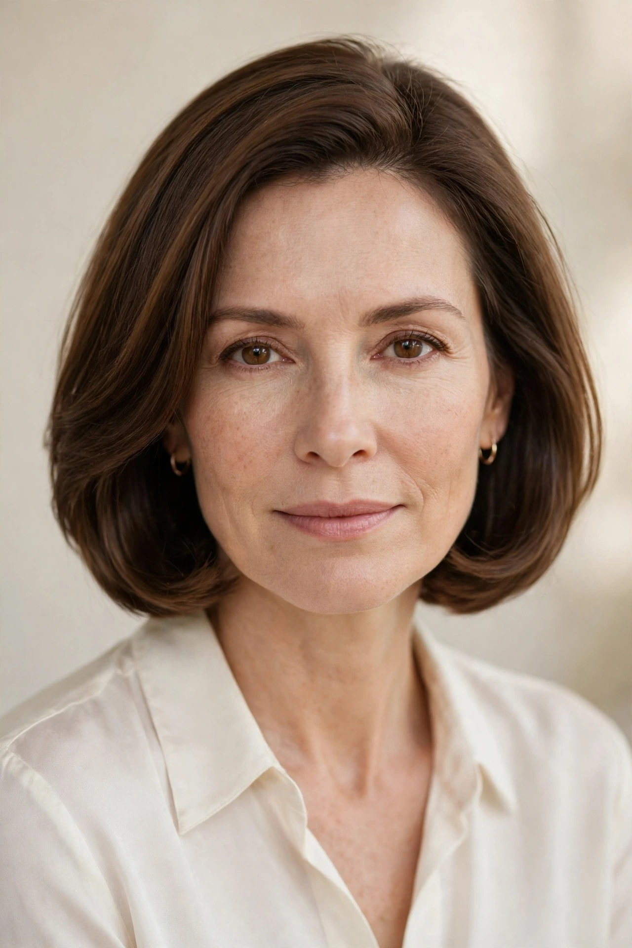 Old money bob with soft inward curved ends